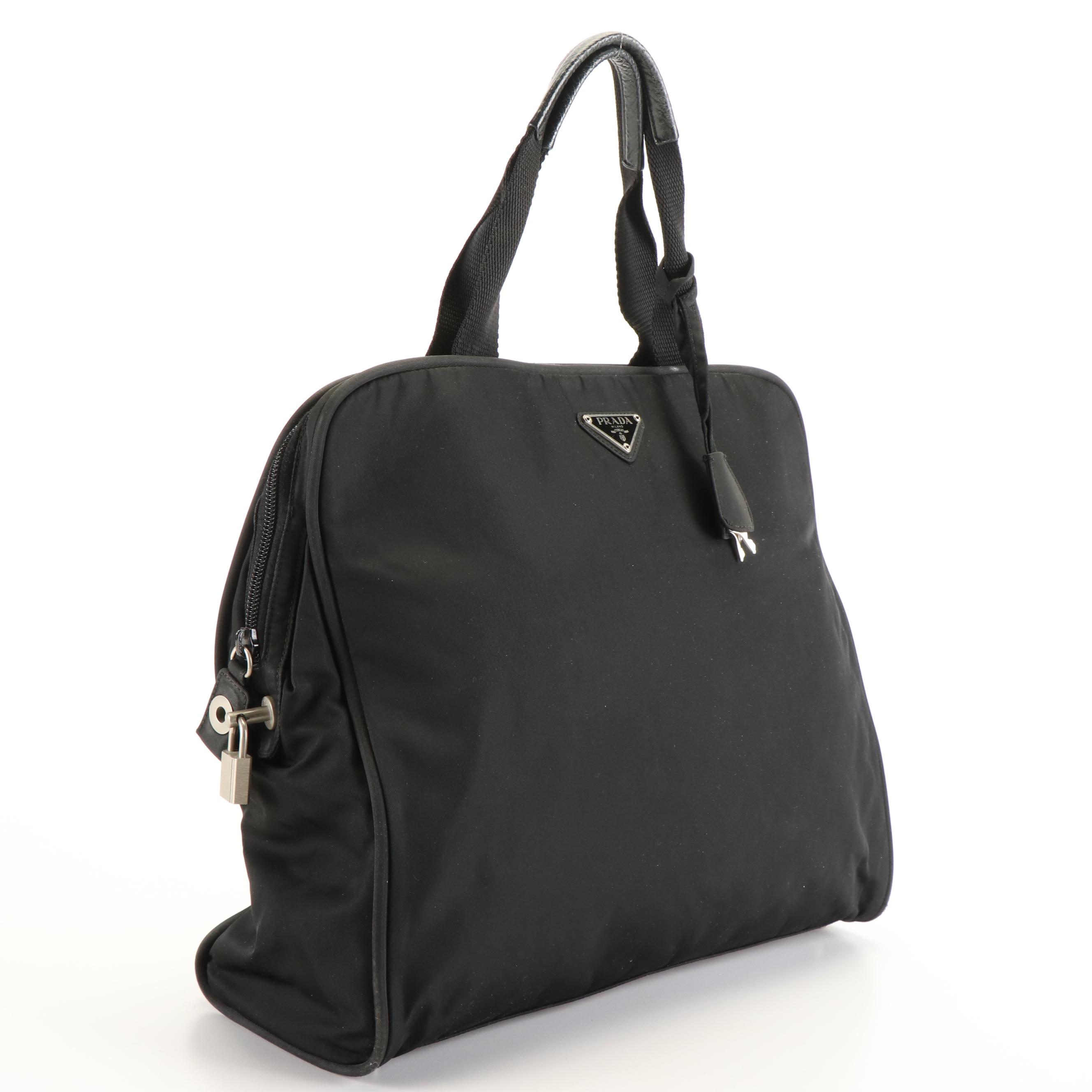 Prada Black Nylon Tessuto Tote Bag