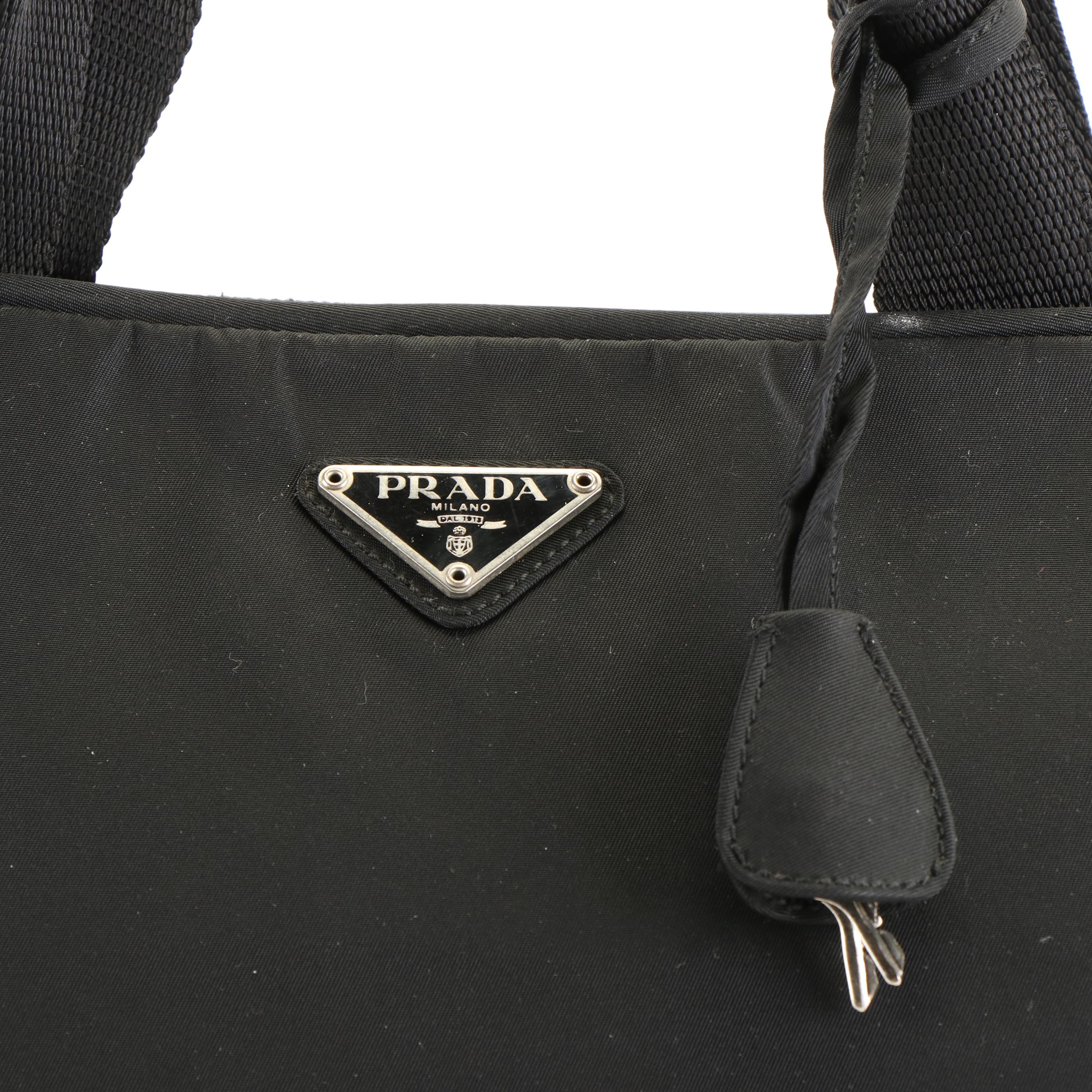 Prada Black Nylon Tessuto Tote Bag