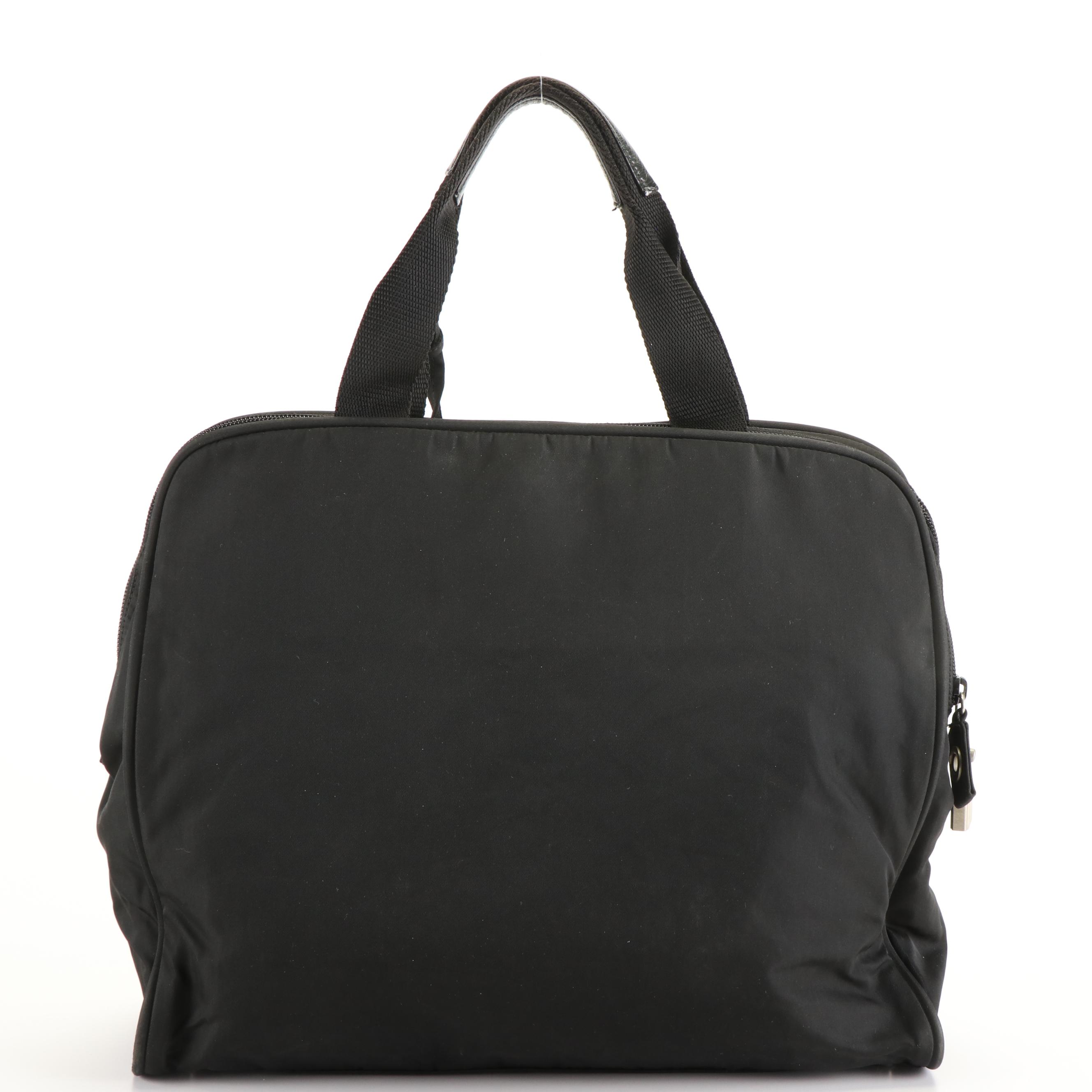 Prada Black Nylon Tessuto Tote Bag