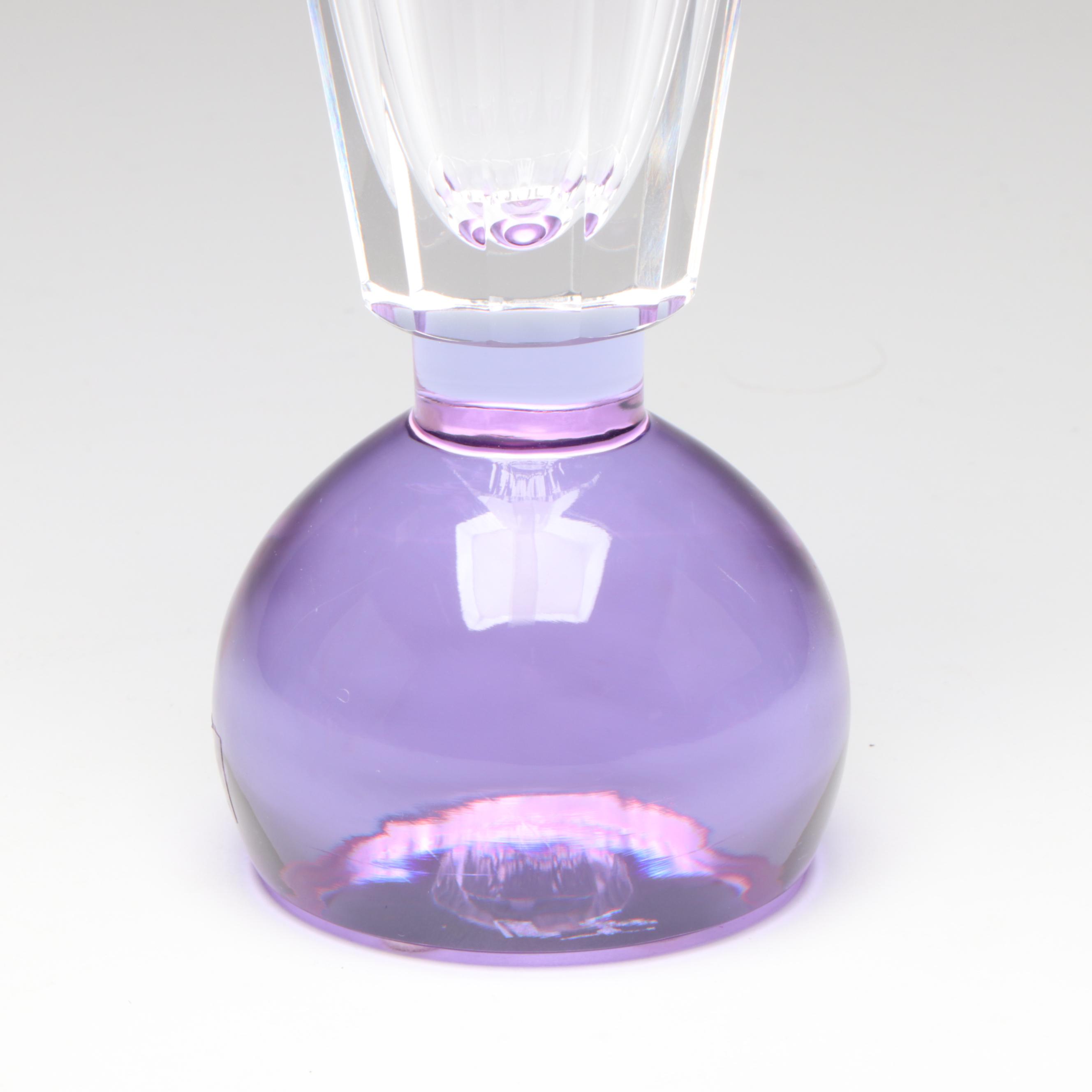 Jan Mares for Moser "His Majesty" Alexandrite and Clear Art Glass Vase