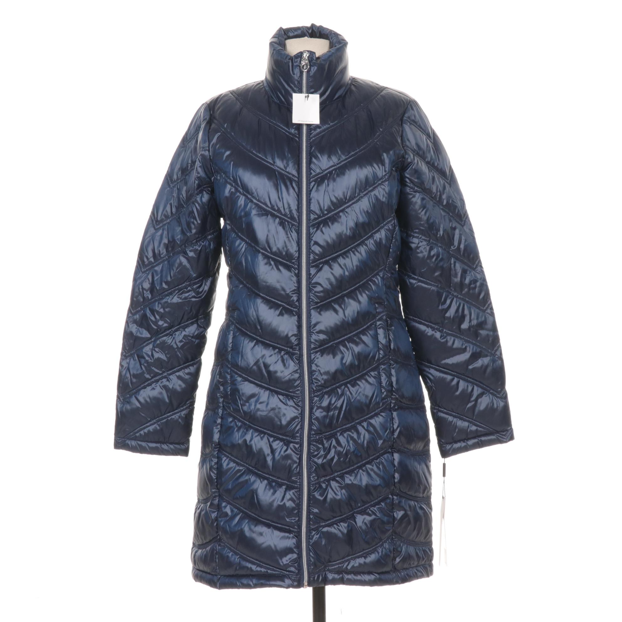 Calvin Klein Navy Blue Packable Quilted Down Puffer Jacket