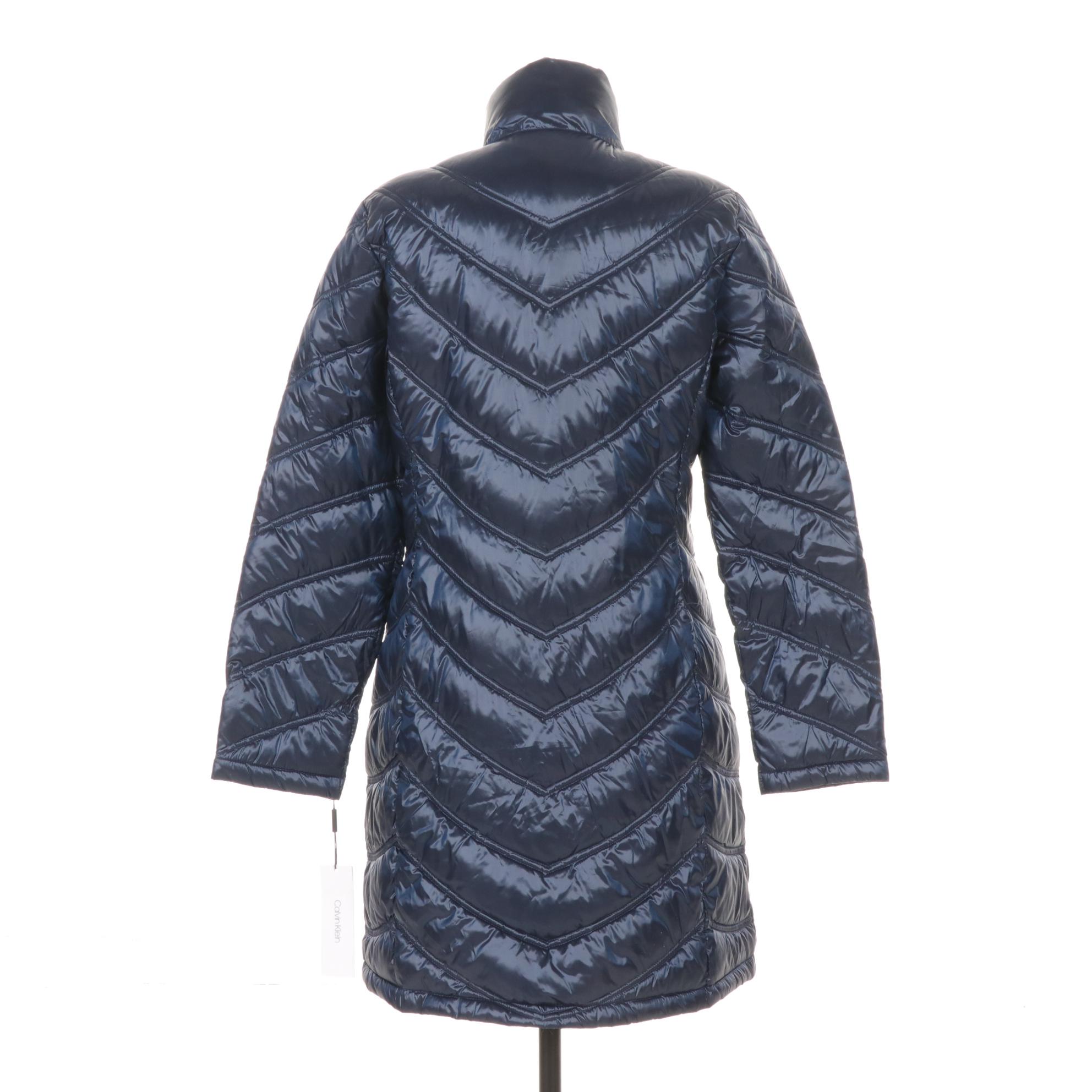 Calvin Klein Navy Blue Packable Quilted Down Puffer Jacket