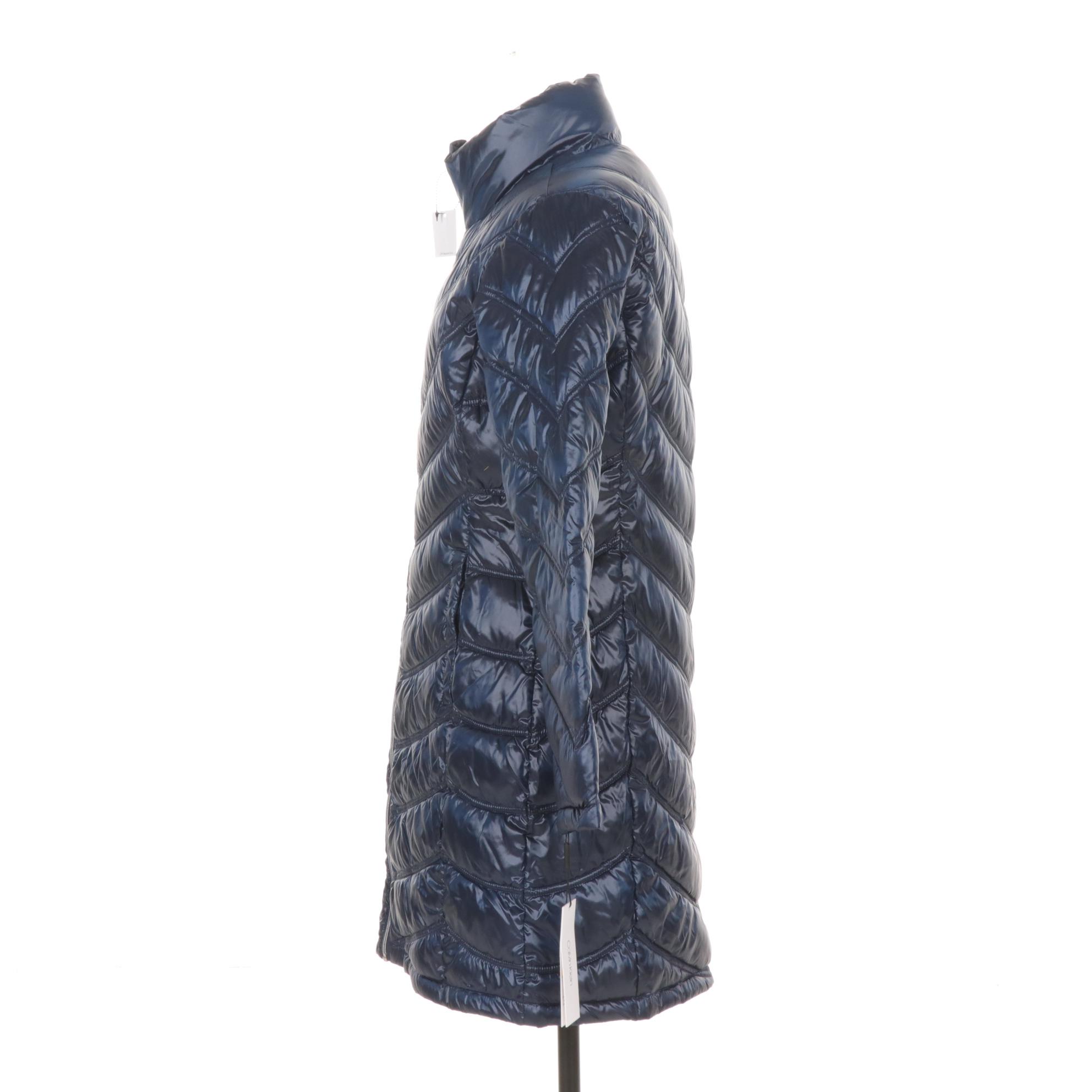 Calvin Klein Navy Blue Packable Quilted Down Puffer Jacket