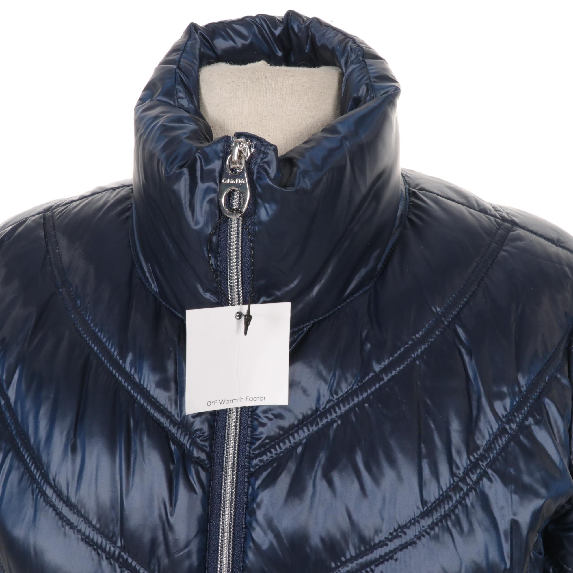 Calvin Klein Navy Blue Packable Quilted Down Puffer Jacket