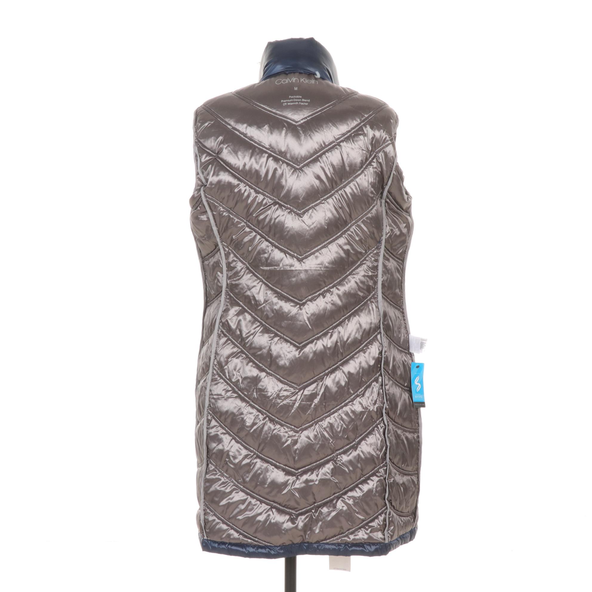 Calvin Klein Navy Blue Packable Quilted Down Puffer Jacket