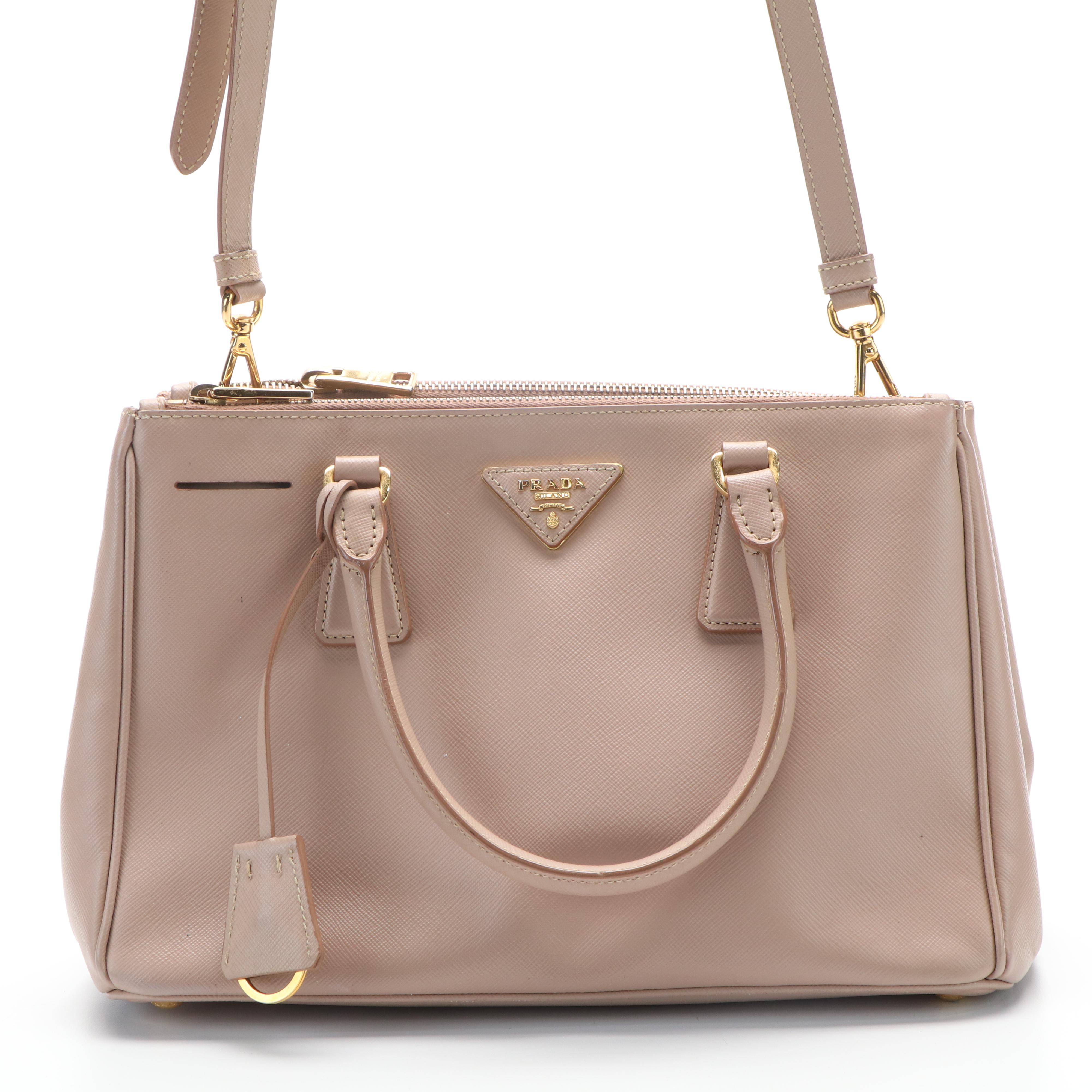 Prada Galleria Handle Bag in Saffiano Powder Pink Leather