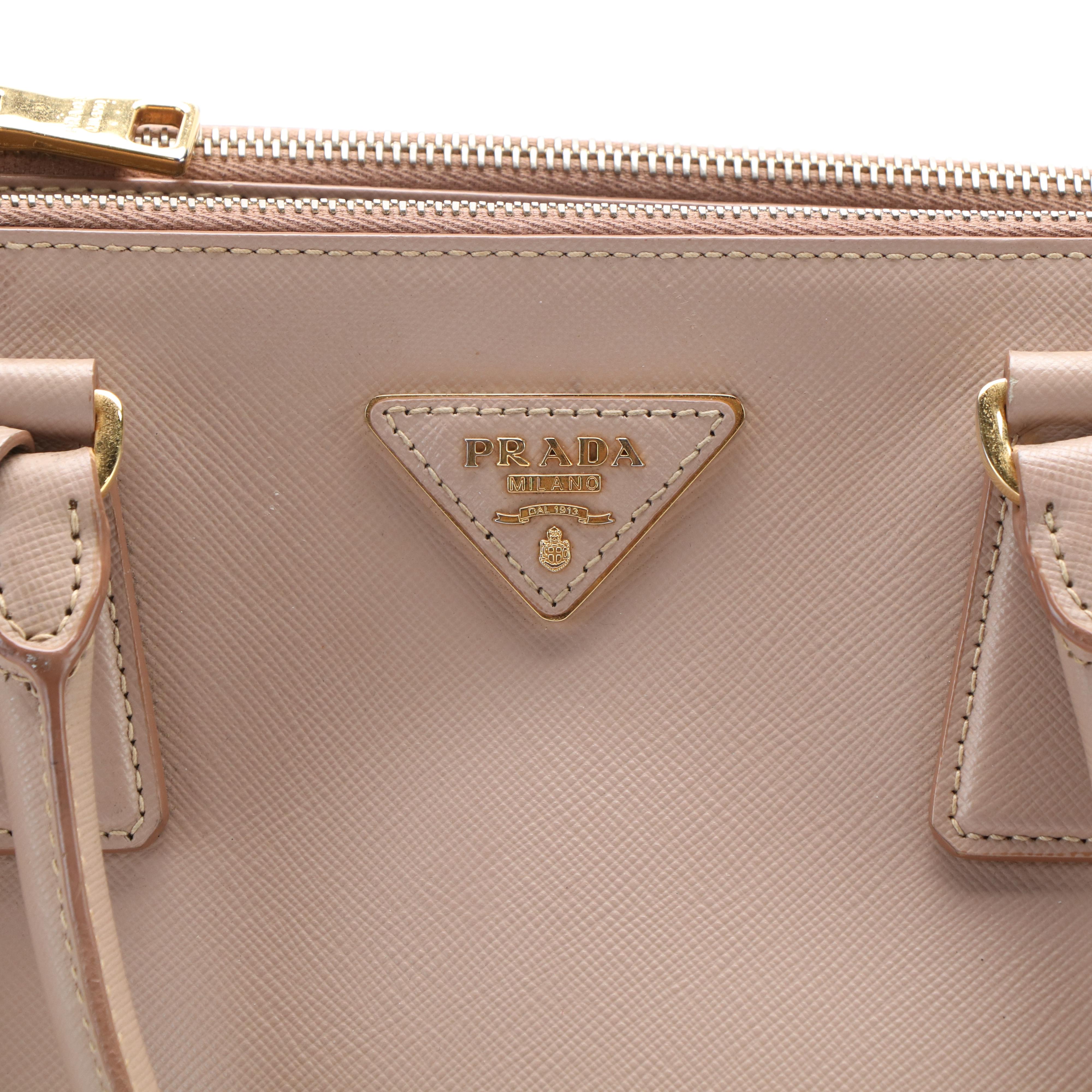 Prada Galleria Handle Bag in Saffiano Powder Pink Leather