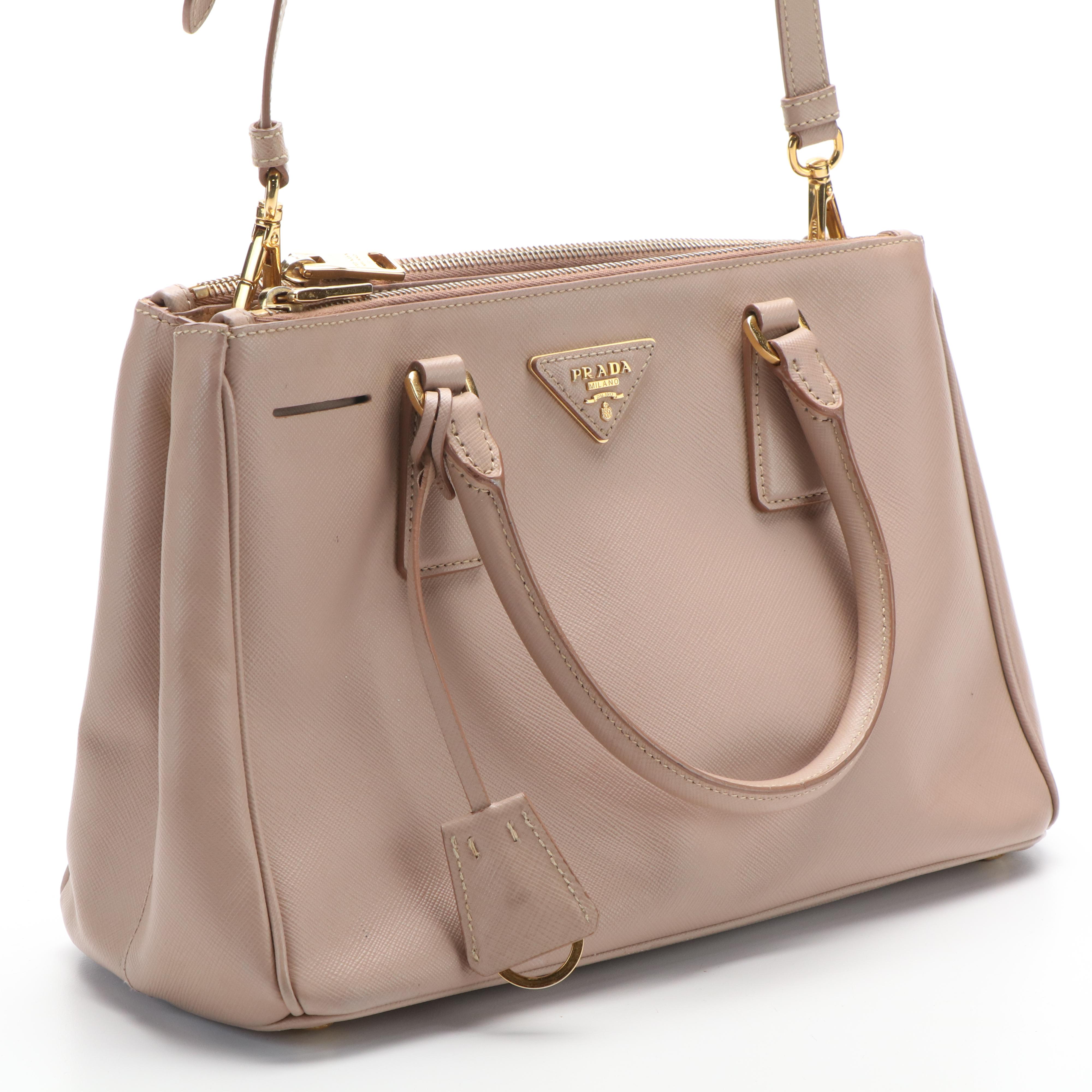 Prada Galleria Handle Bag in Saffiano Powder Pink Leather