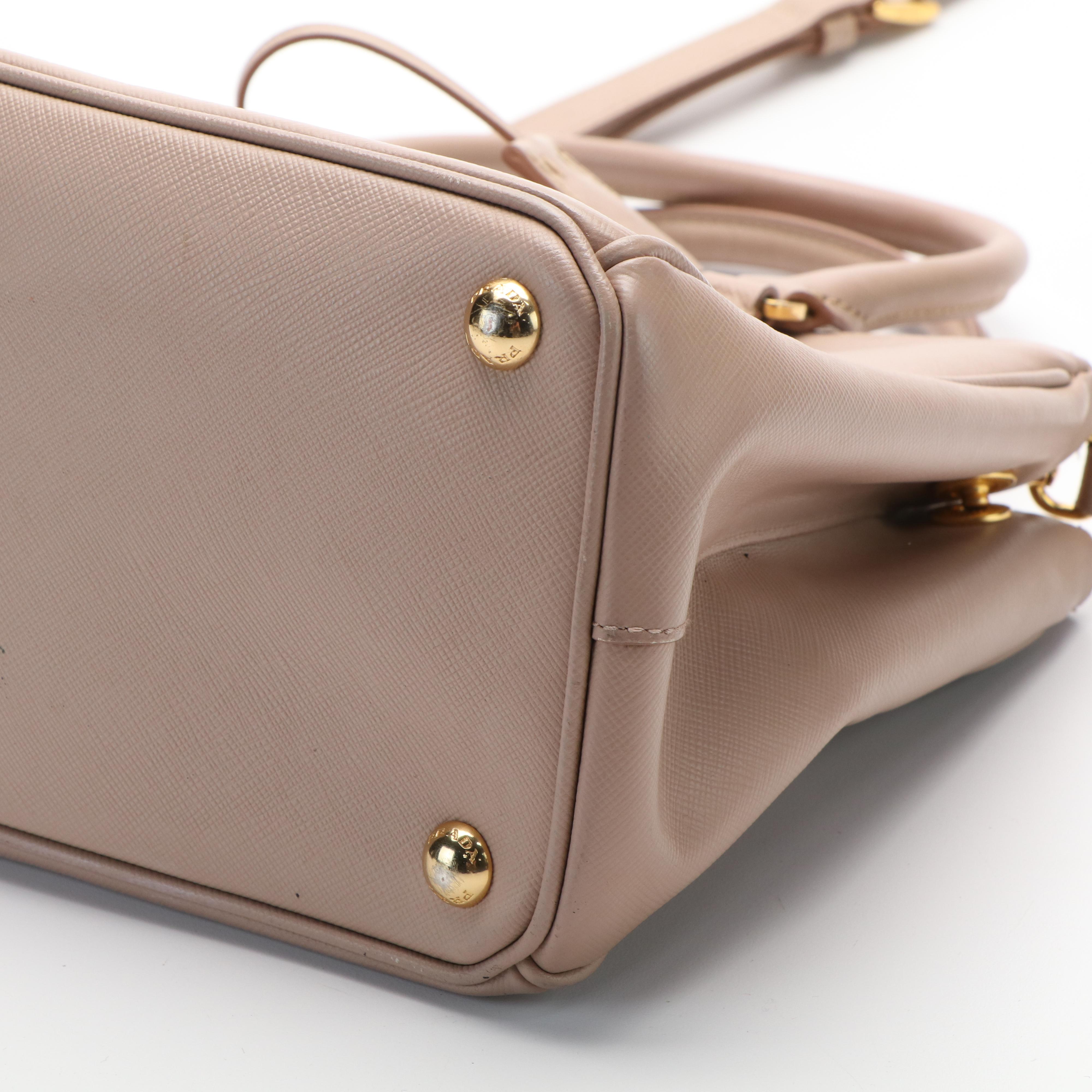 Prada Galleria Handle Bag in Saffiano Powder Pink Leather