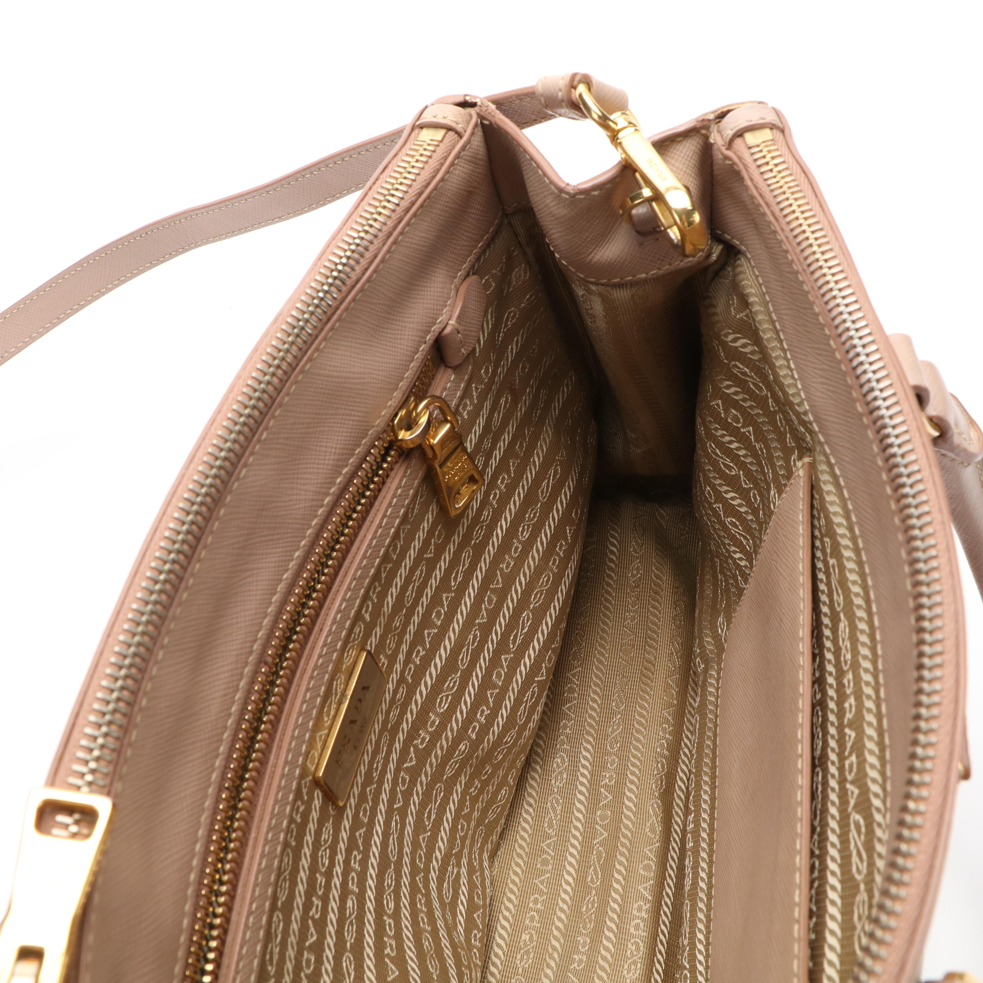 Prada Galleria Handle Bag in Saffiano Powder Pink Leather
