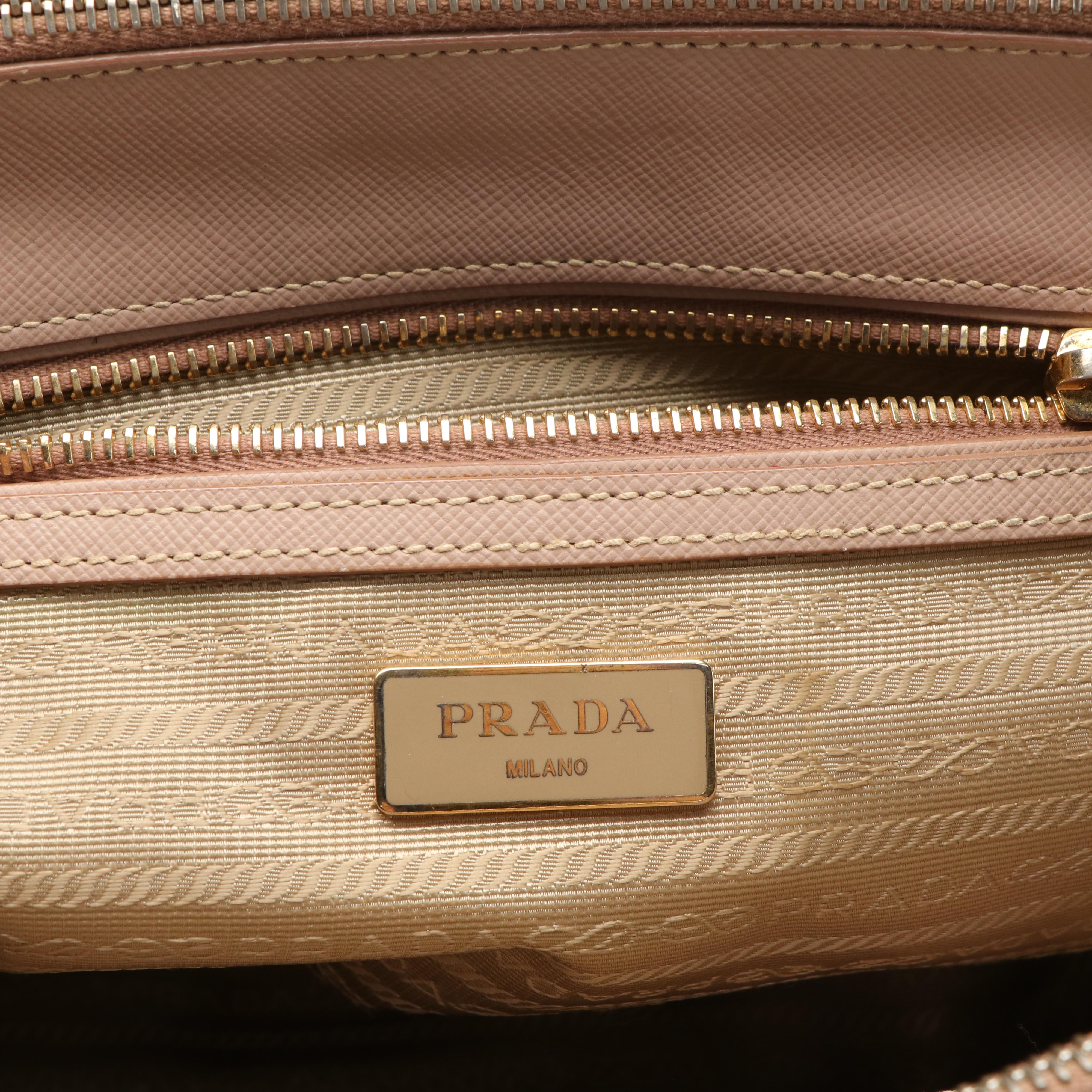 Prada Galleria Handle Bag in Saffiano Powder Pink Leather