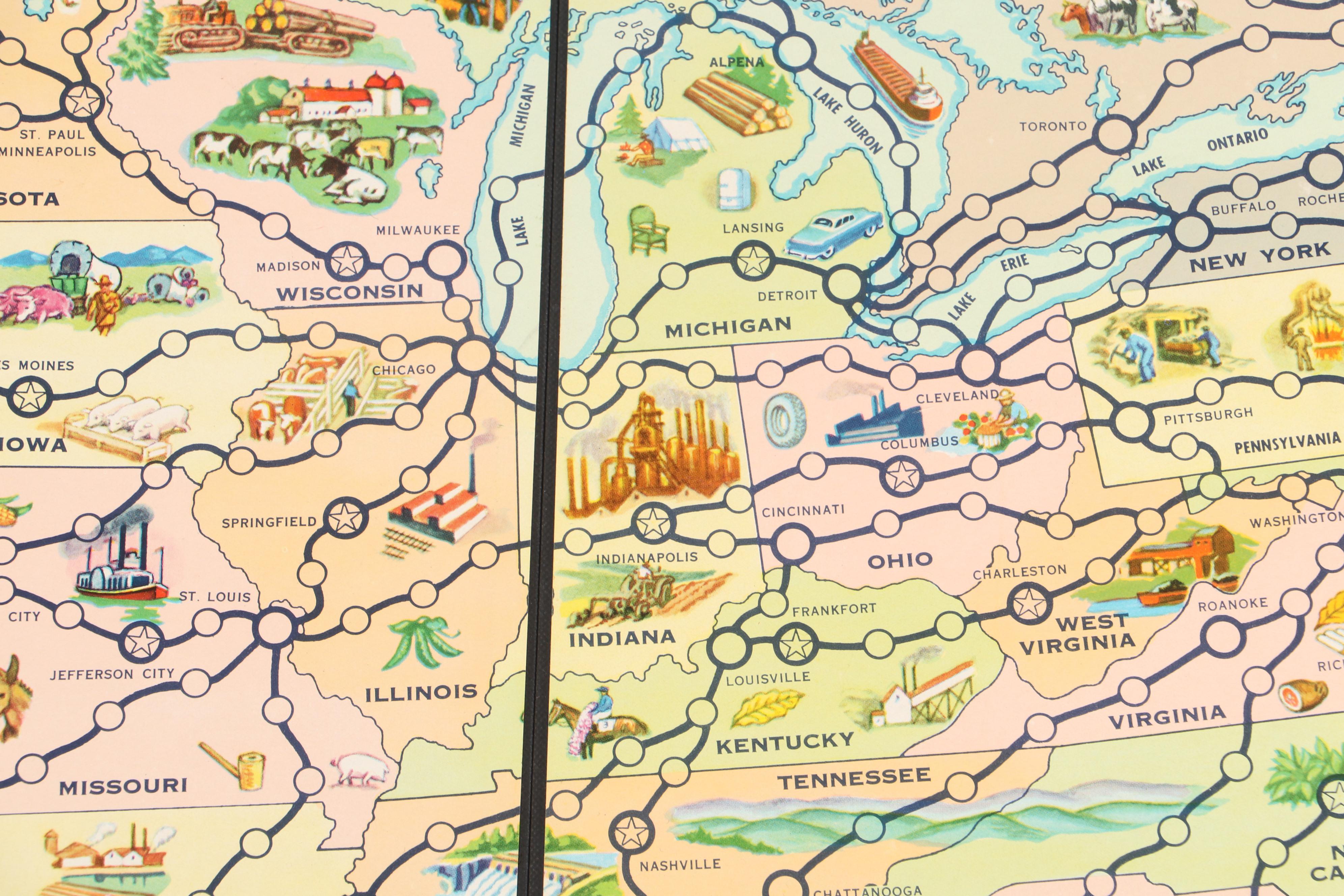 Parker Brothers Across the Continent Board Game