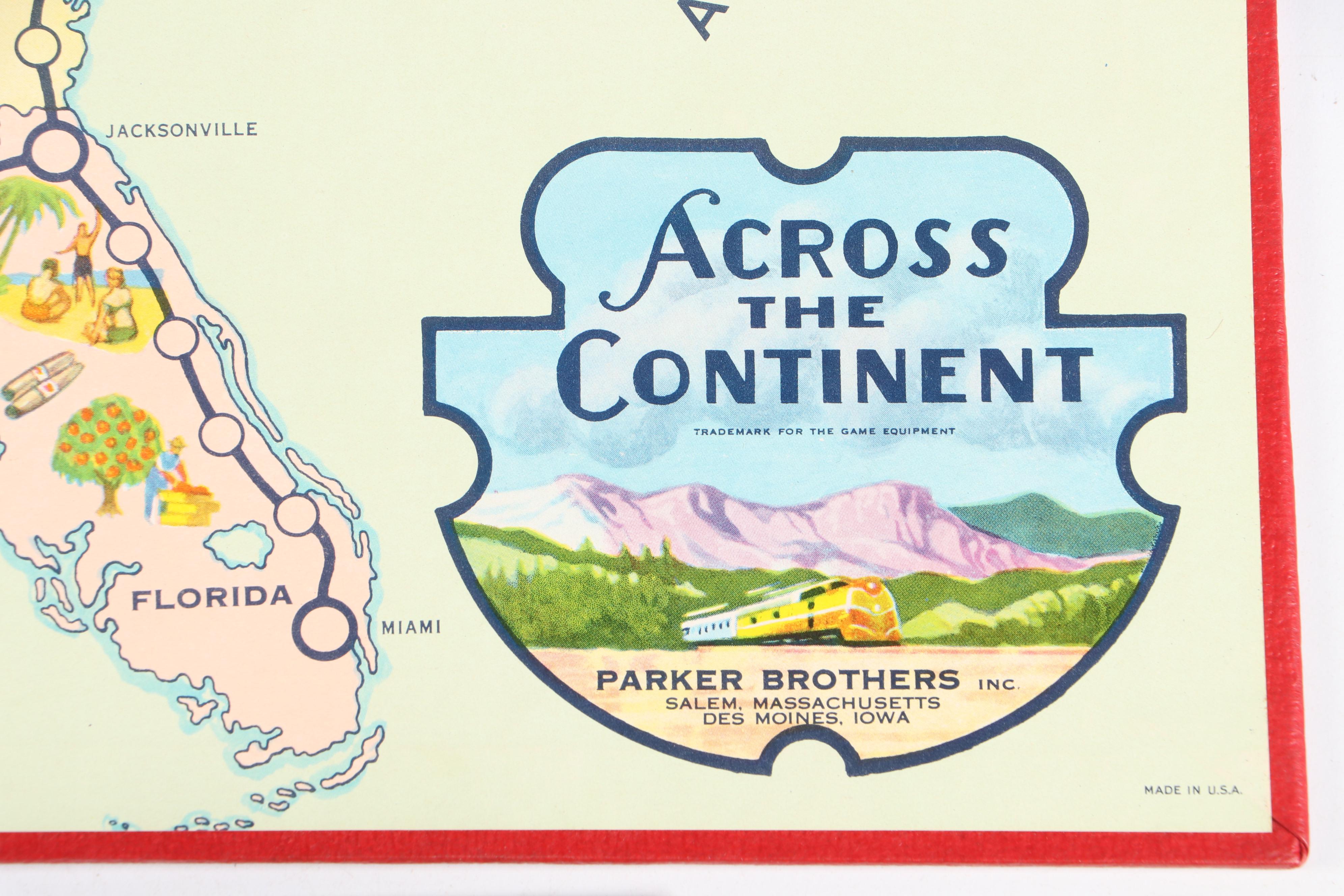 Parker Brothers Across the Continent Board Game