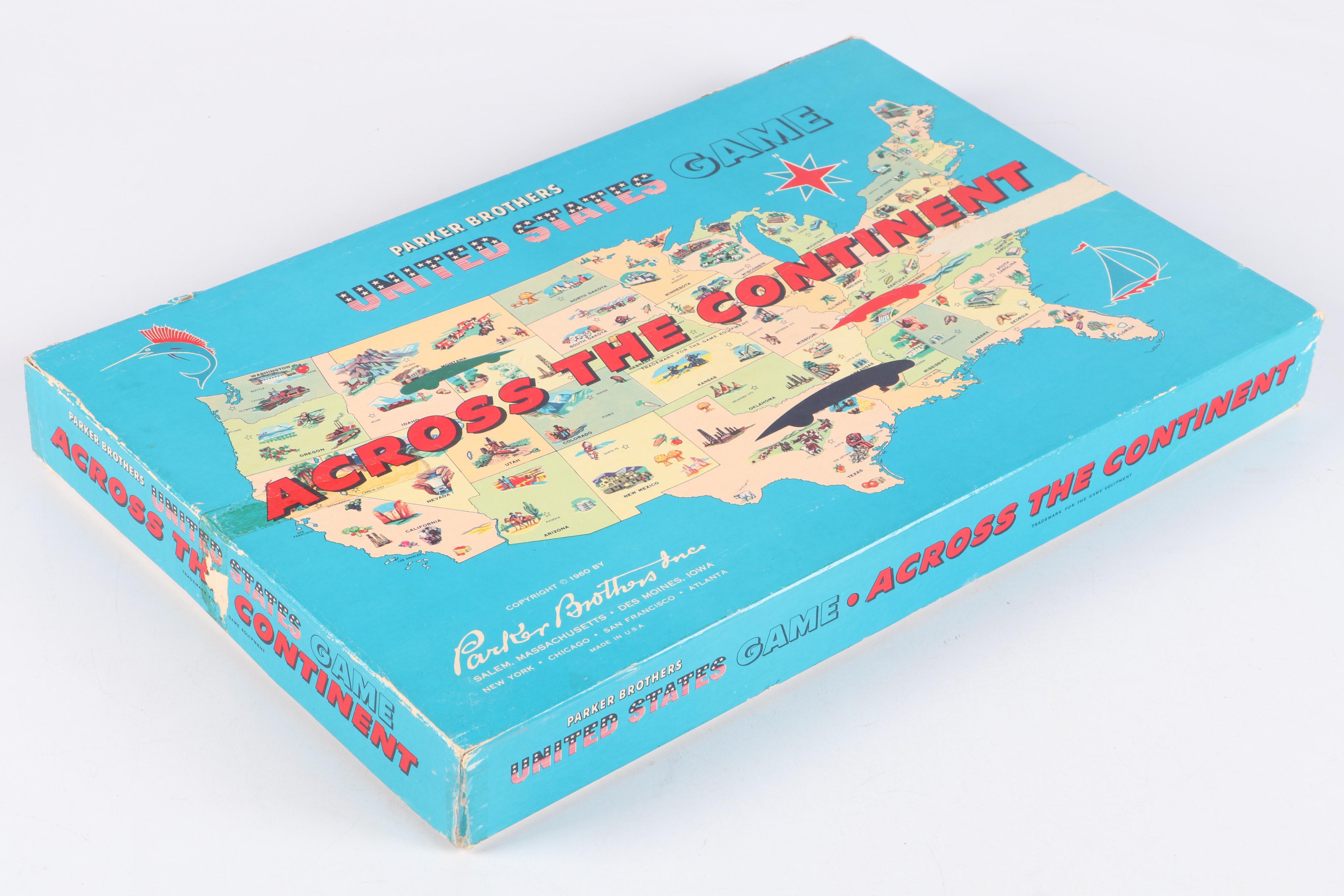 Parker Brothers Across the Continent Board Game