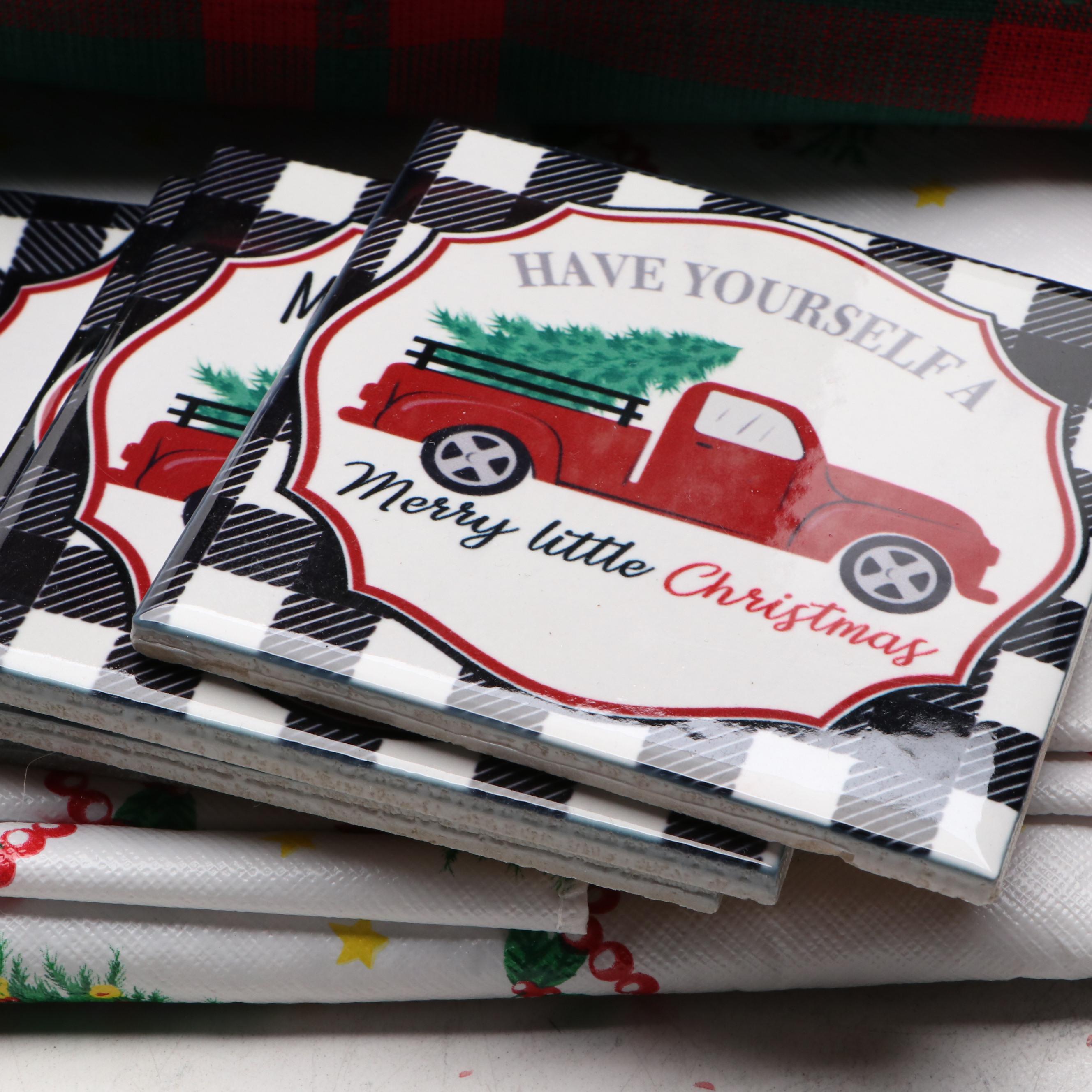 Rite Aid "Christmas Collectibles" Shakers, Dinnerware and Serveware with Clothes