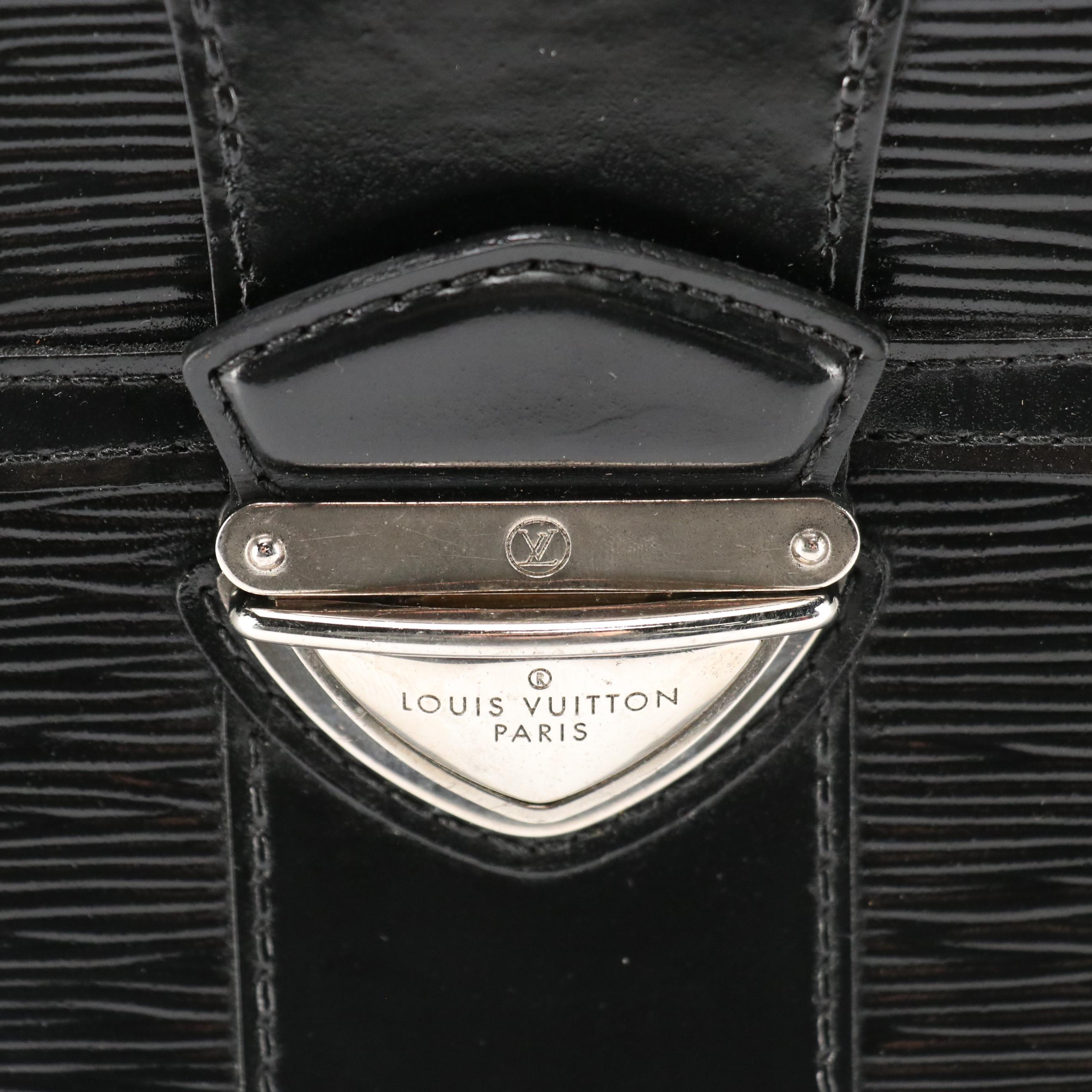 Louis Vuitton Electric Léna Shoulder Bag in Black Epi and Smooth Patent Leather