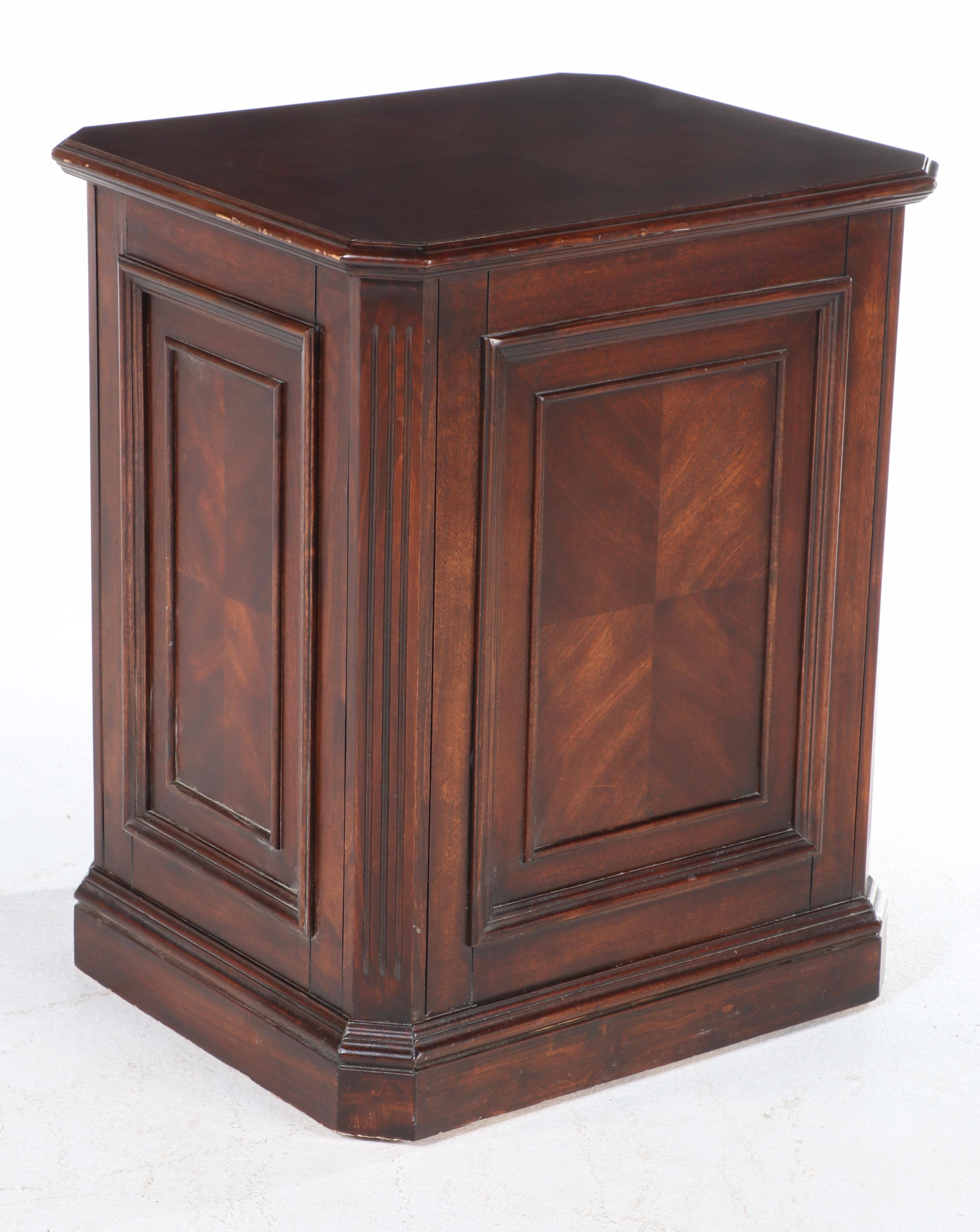 Whalen Furniture Mahogany-Veneered Two-Drawer File Cabinet