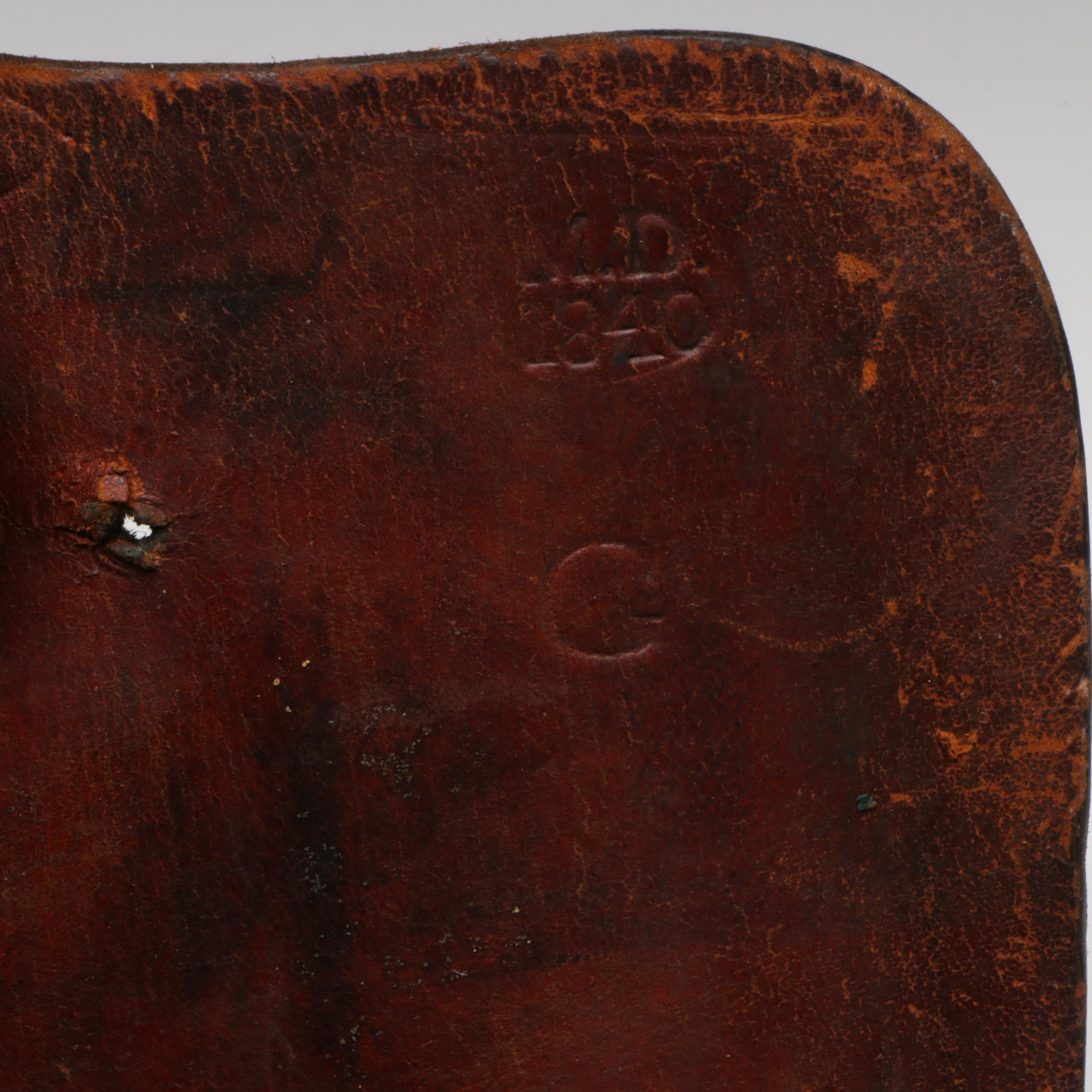 U.S. Military Antebellum Leather Cavalry Carbine Cartridge Box, Mid-19th Century