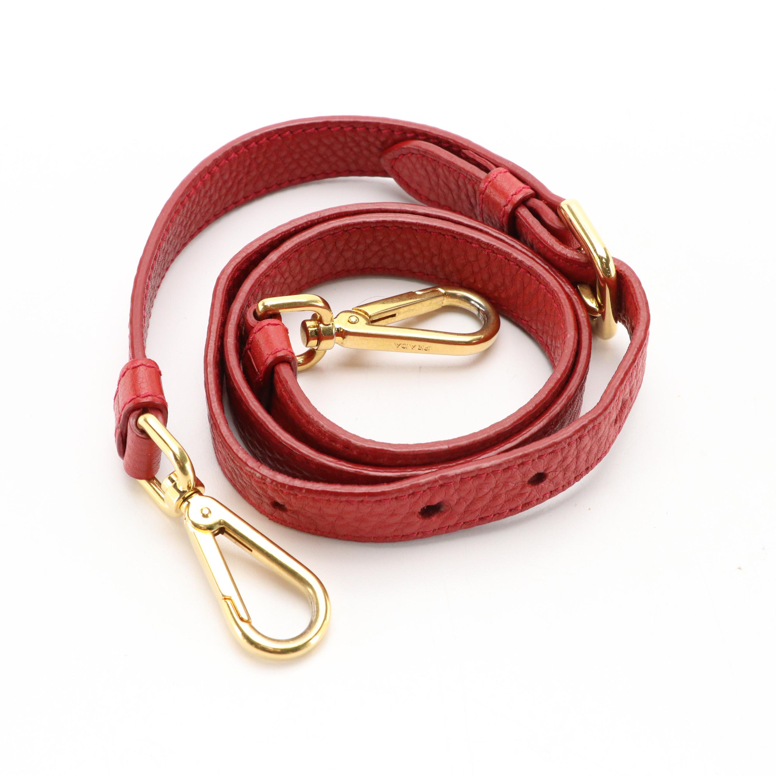 Prada Top Handle Tote in Red Vitello Daino Leather