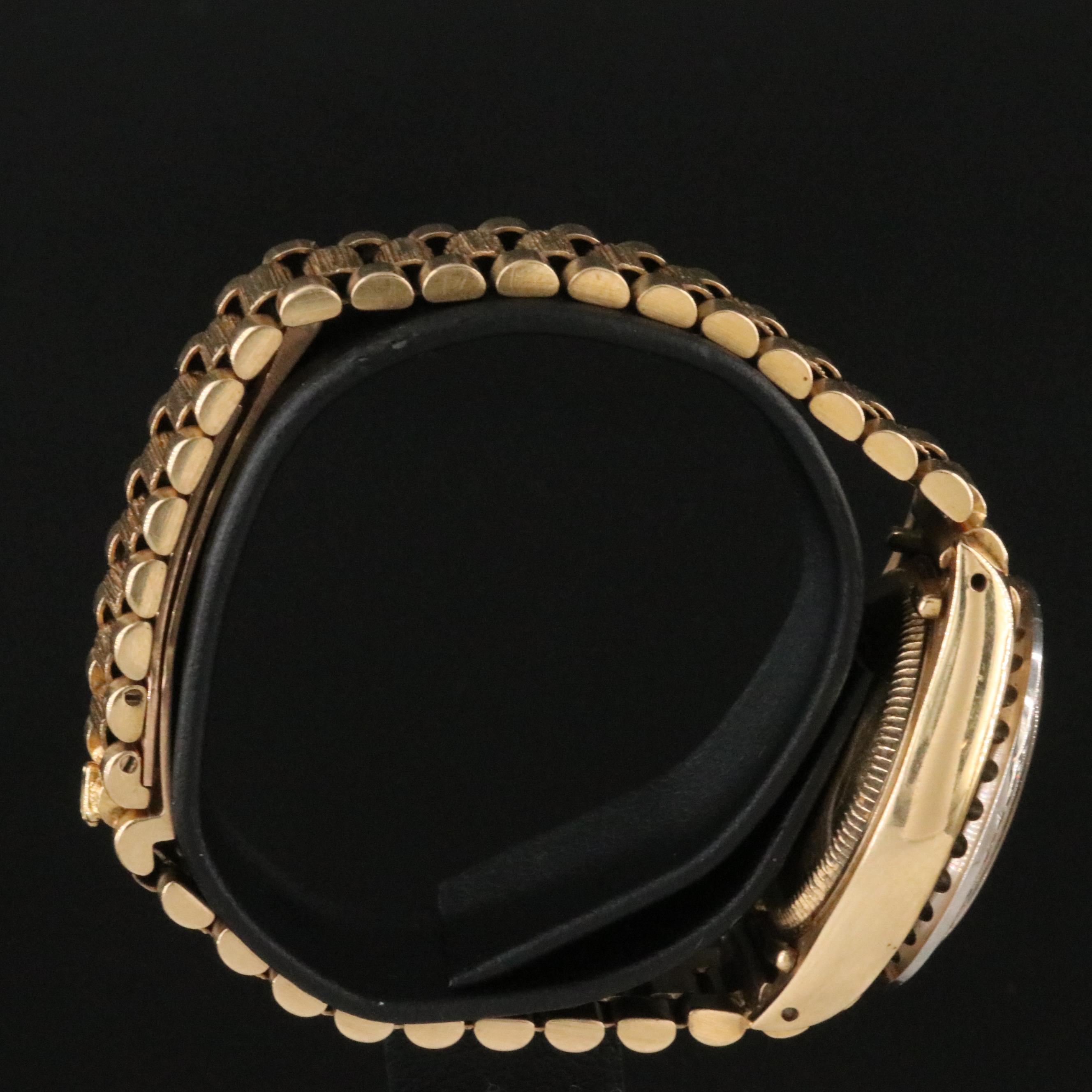 Rolex Lady-Datejust 6927 Custom Diamond Set 18K Gold Automatic Watch