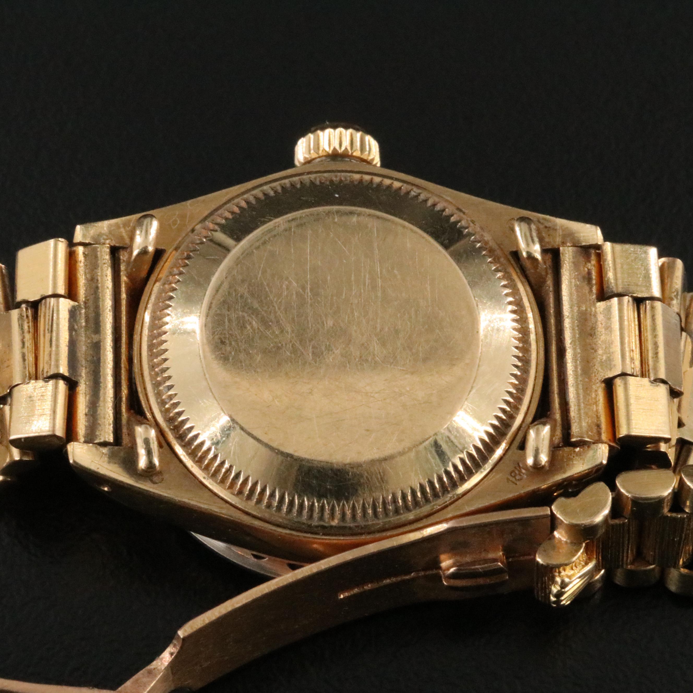 Rolex Lady-Datejust 6927 Custom Diamond Set 18K Gold Automatic Watch