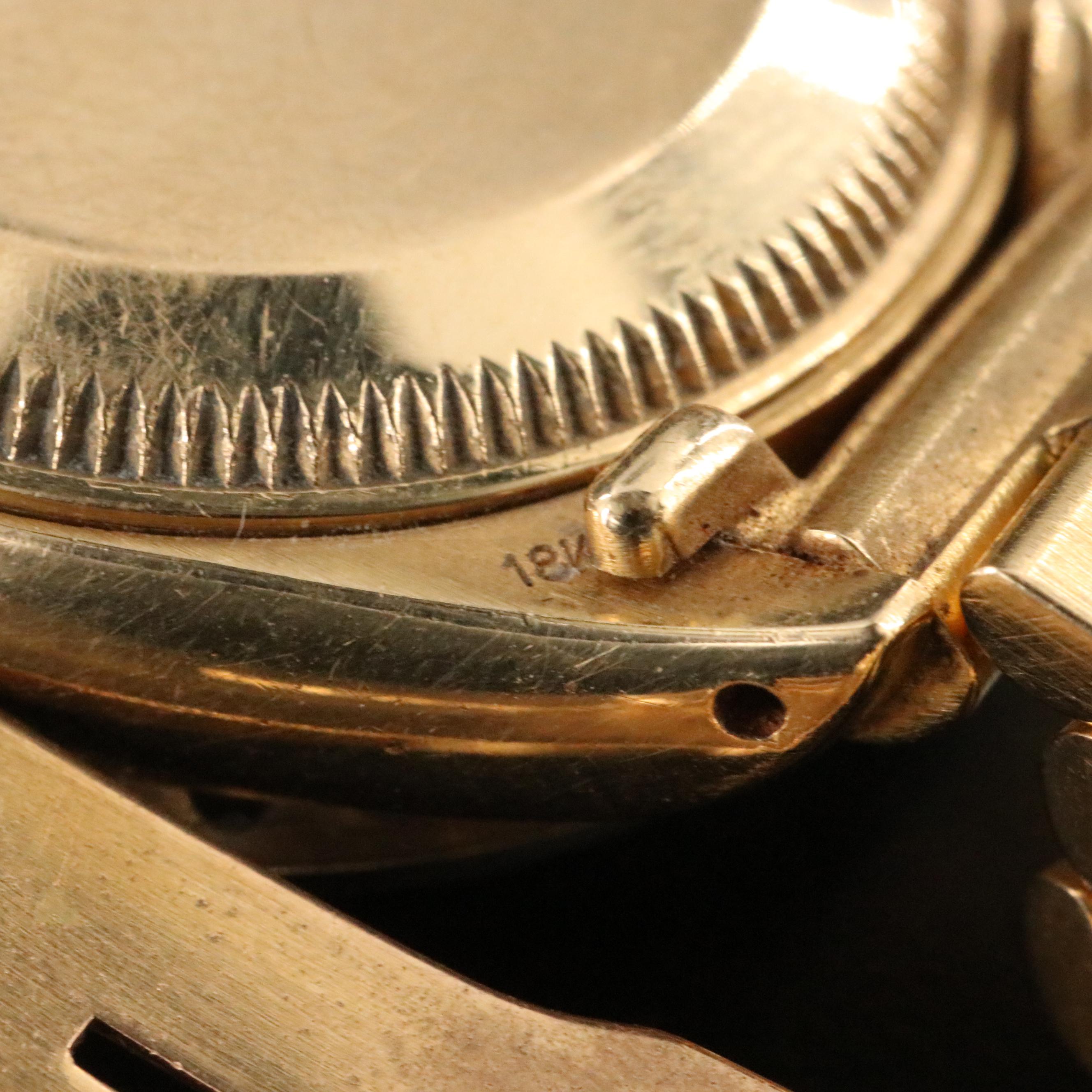 Rolex Lady-Datejust 6927 Custom Diamond Set 18K Gold Automatic Watch