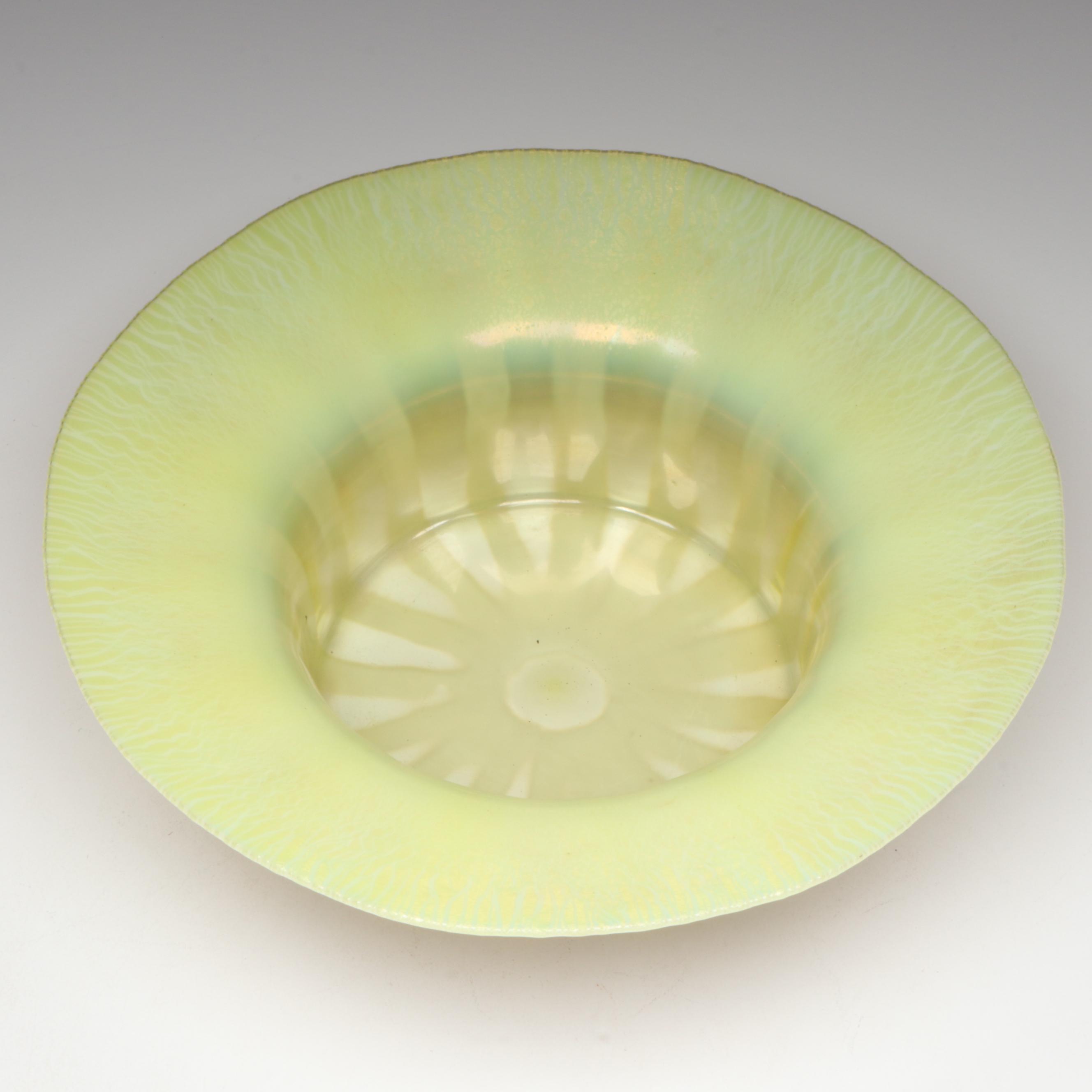 Louis Comfort Tiffany Favrile Opalescent Art Glass Bowl, Early 20th Century