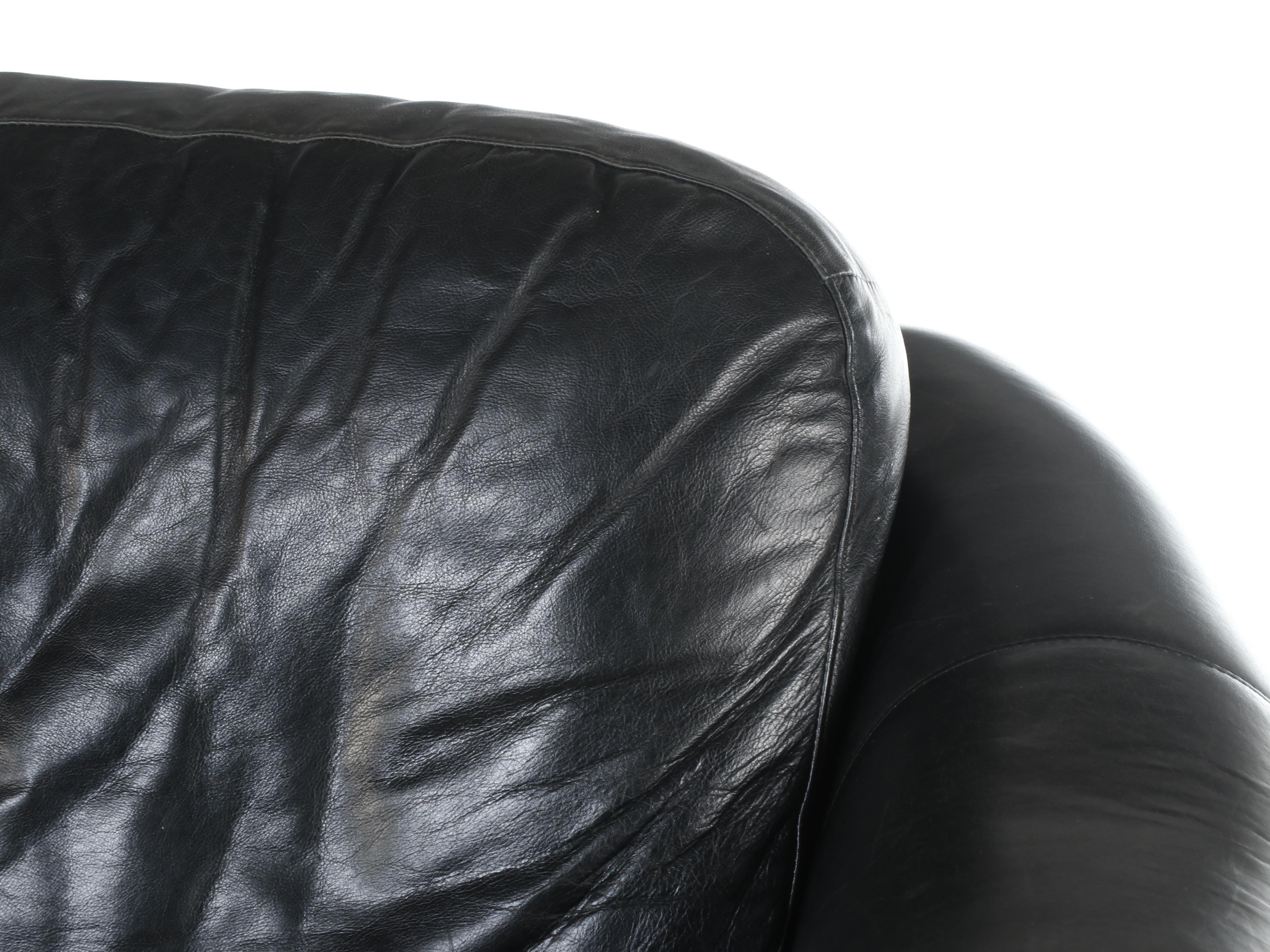 Bonded Leather Sofa with Nailhead Trim