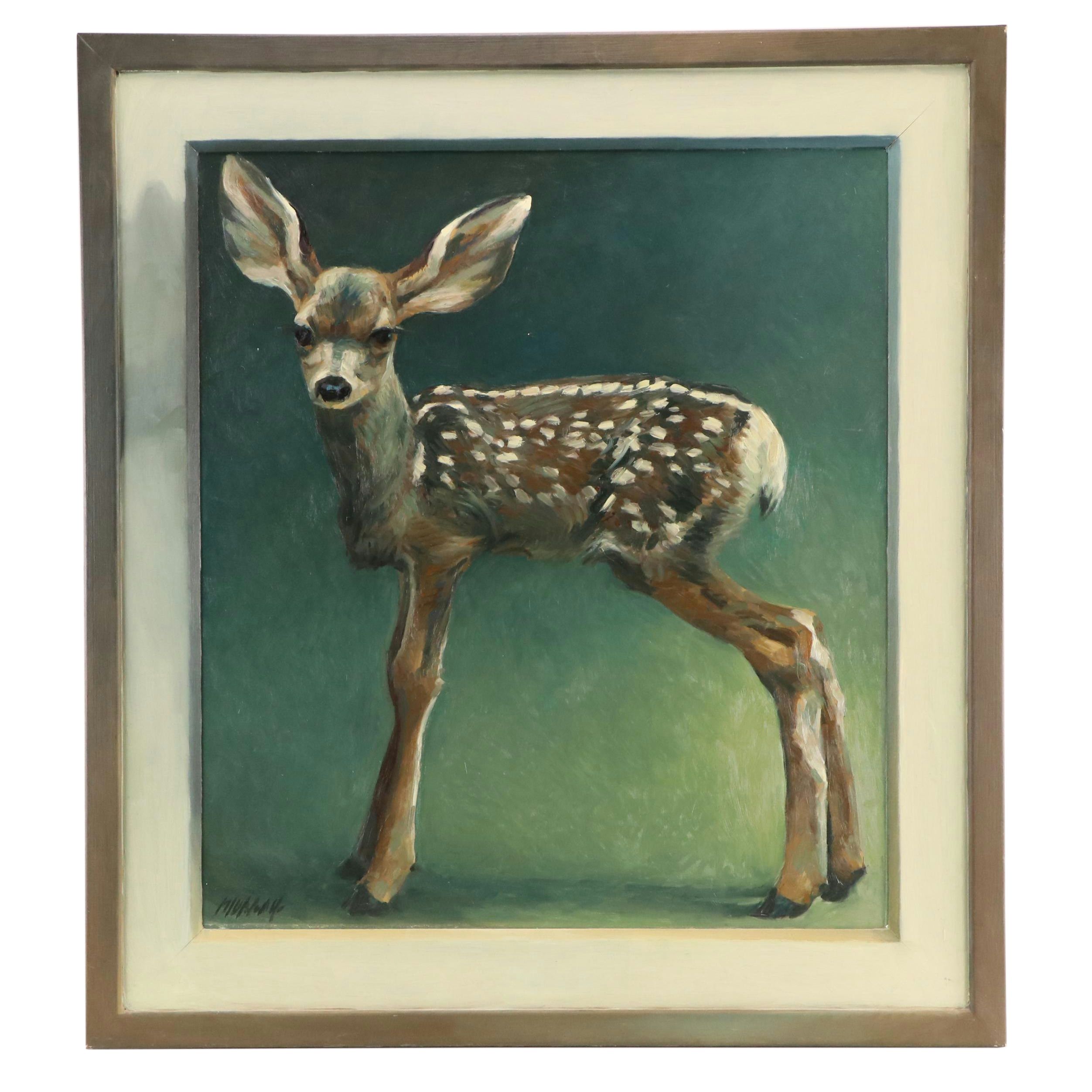Richard Murray Oil Painting "Dark Fawn," 21st Century