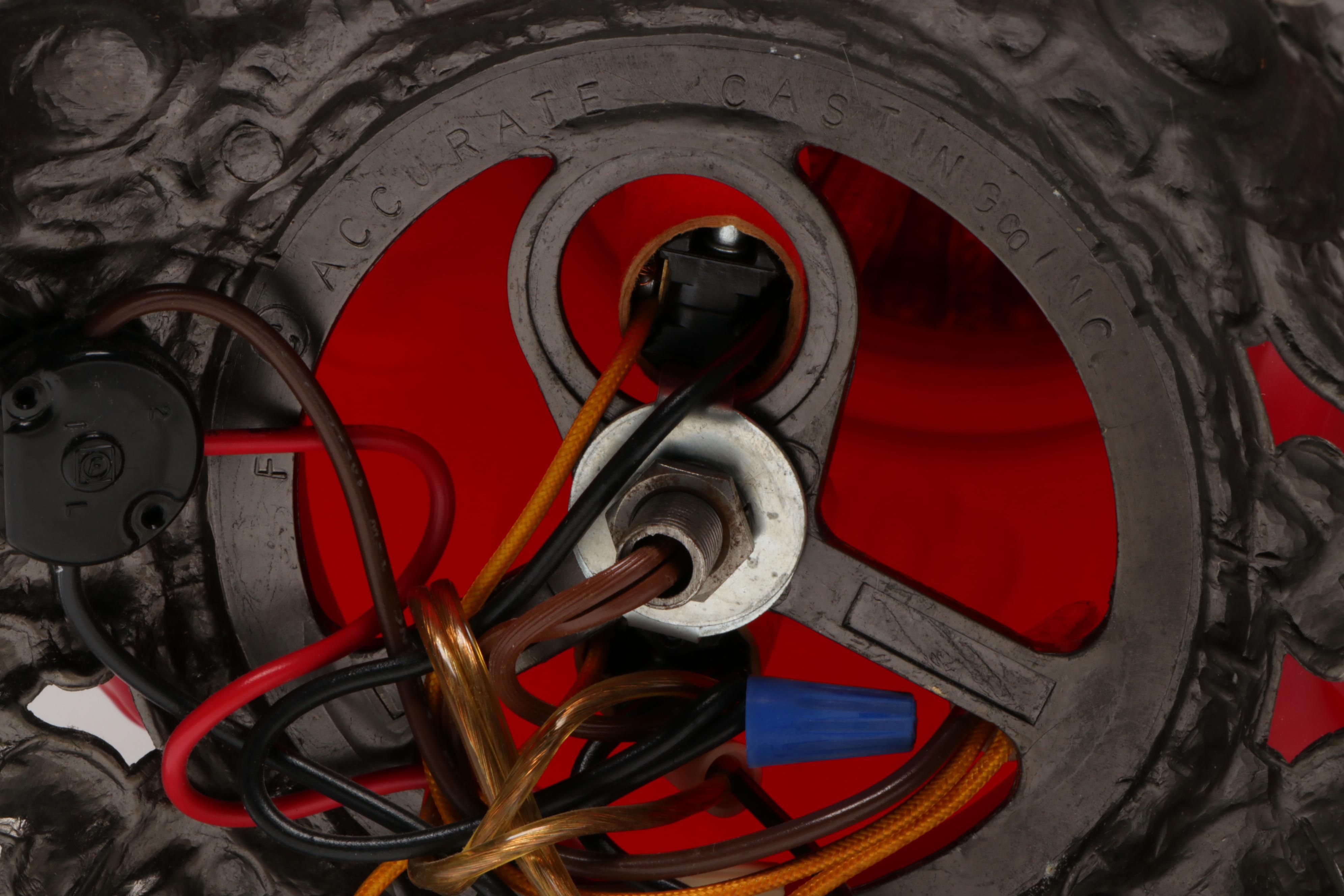 Pittsburgh Regal Iris Satin Red Parlor Lamp