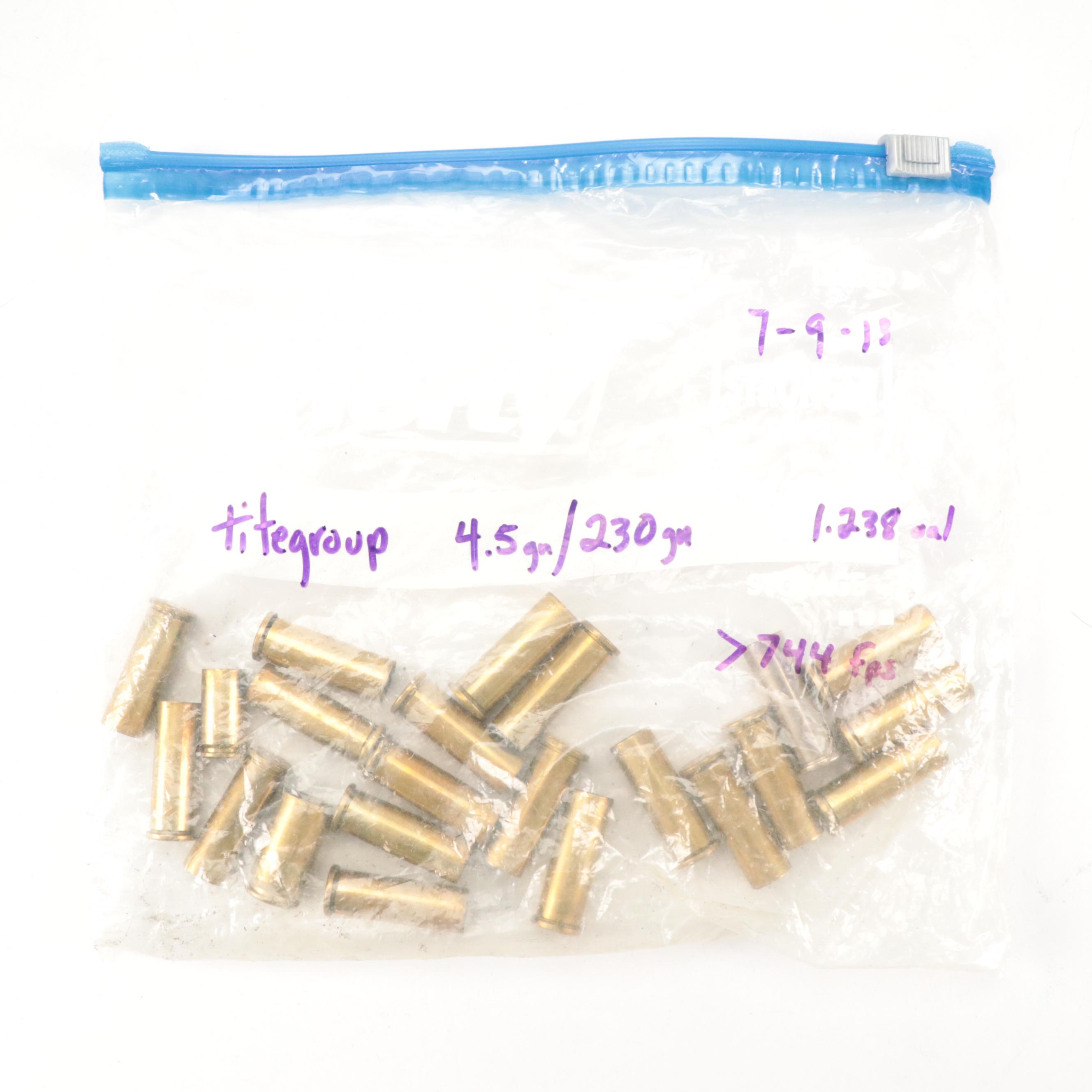 Lee Pistol Loader Kit with .45, Rifle and Other Brass Shell Casings