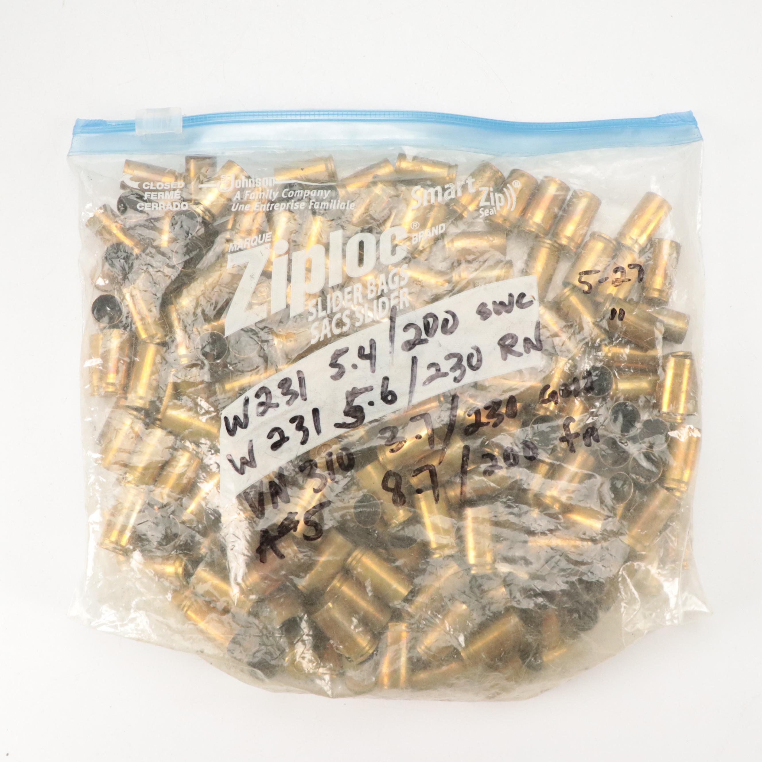 Lee Pistol Loader Kit with .45, Rifle and Other Brass Shell Casings