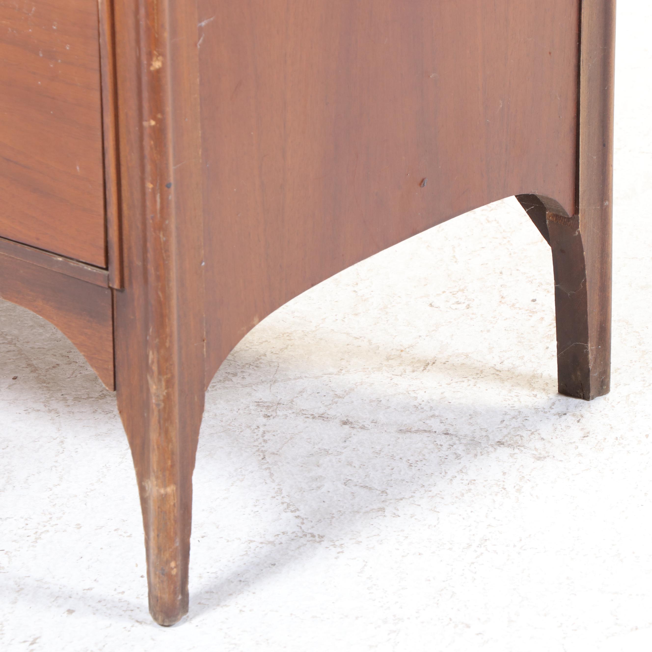 Kent Coffey "Perspecta" Walnut, Rosewood, and Ash Five-Drawer Chest