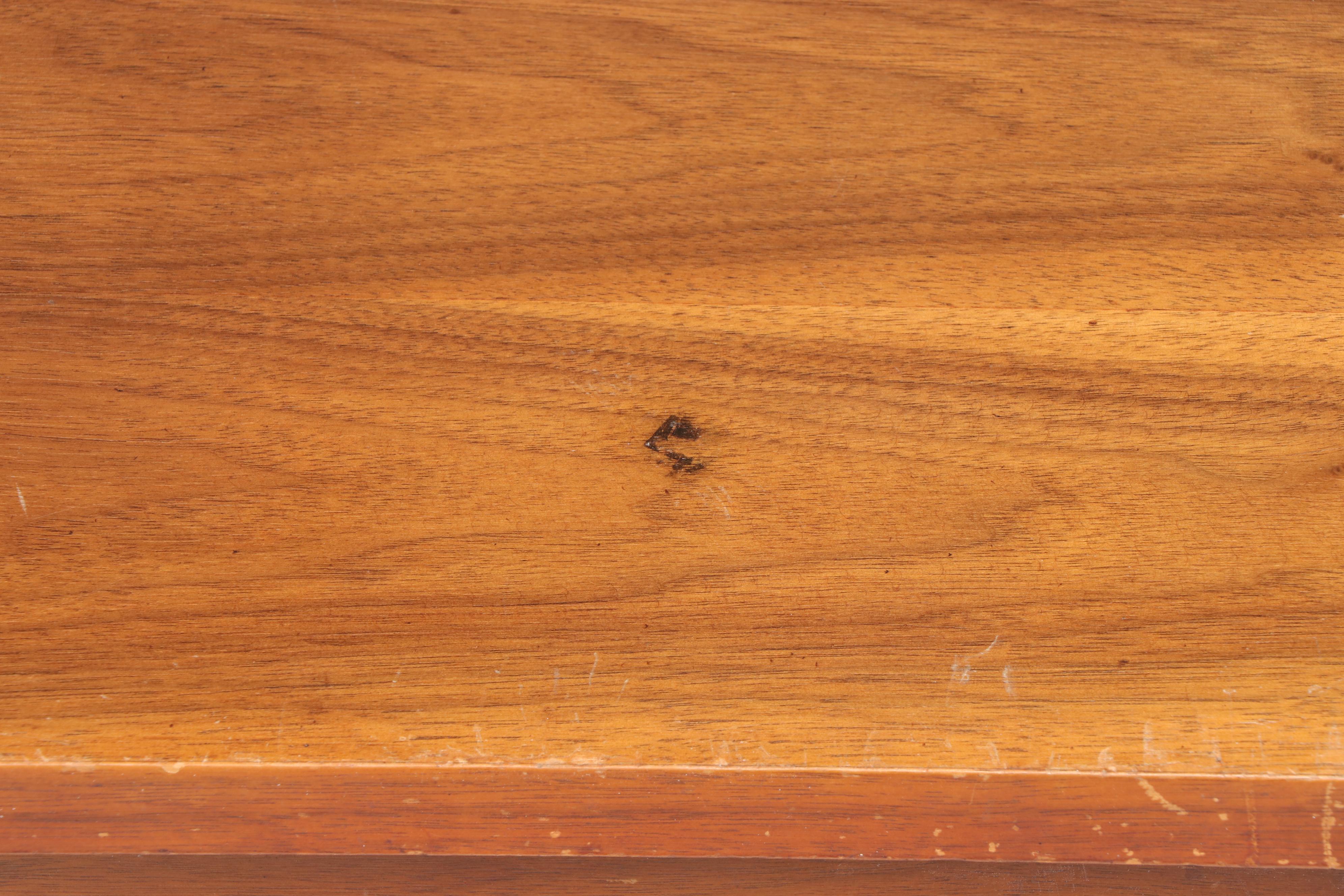 Kent Coffey "Perspecta" Walnut, Rosewood, and Ash Five-Drawer Chest