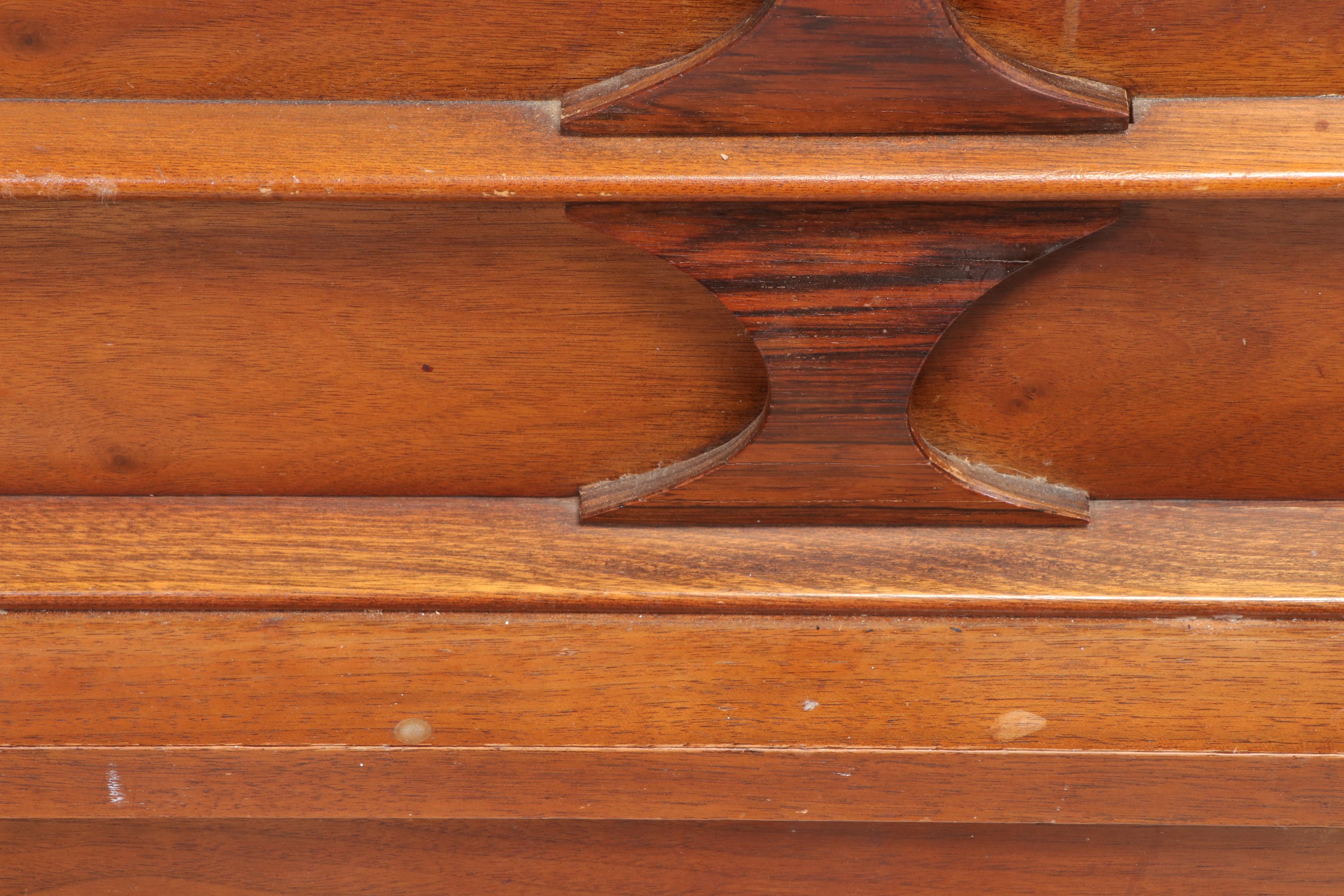 Kent Coffey "Perspecta" Walnut, Rosewood, and Ash Five-Drawer Chest