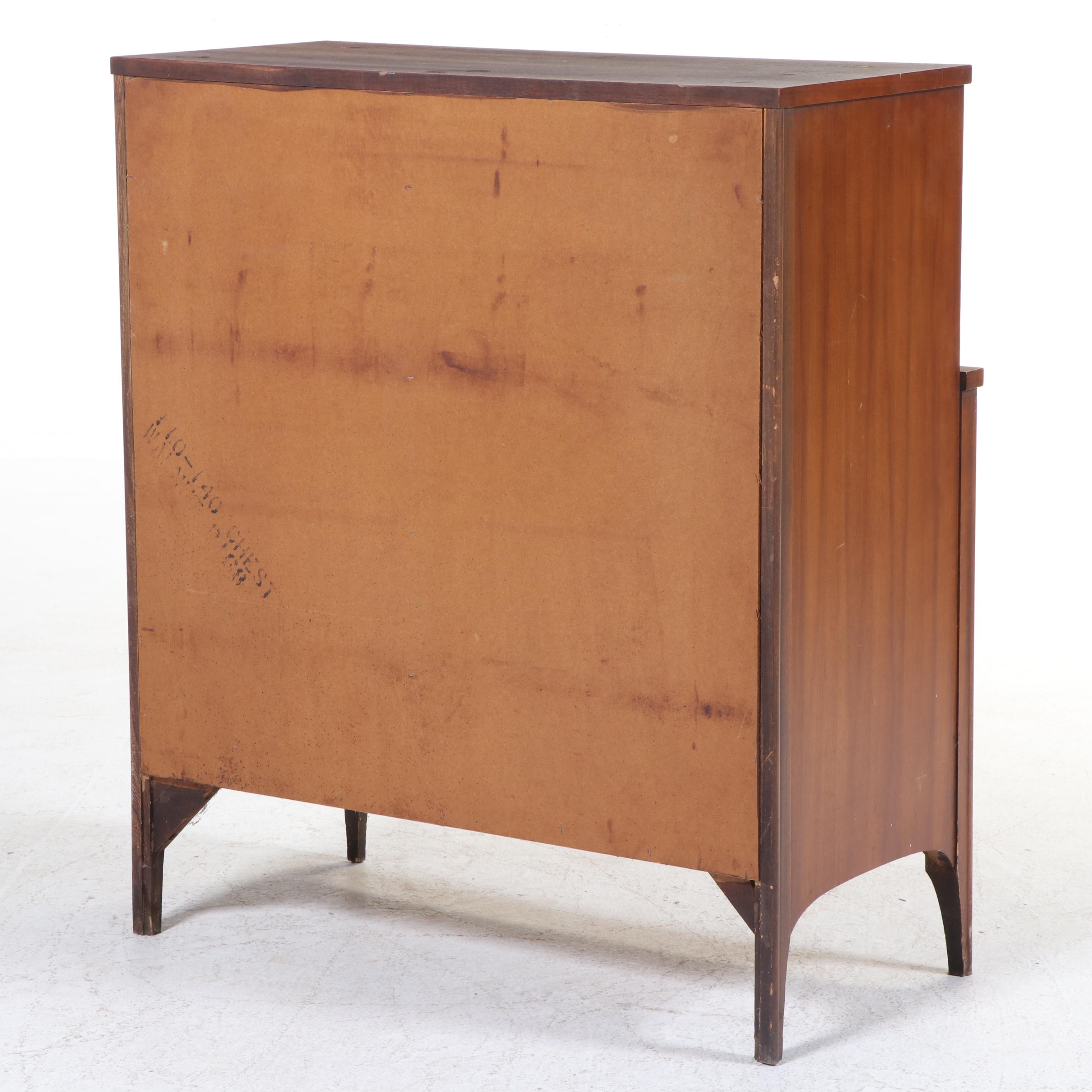 Kent Coffey "Perspecta" Walnut, Rosewood, and Ash Five-Drawer Chest