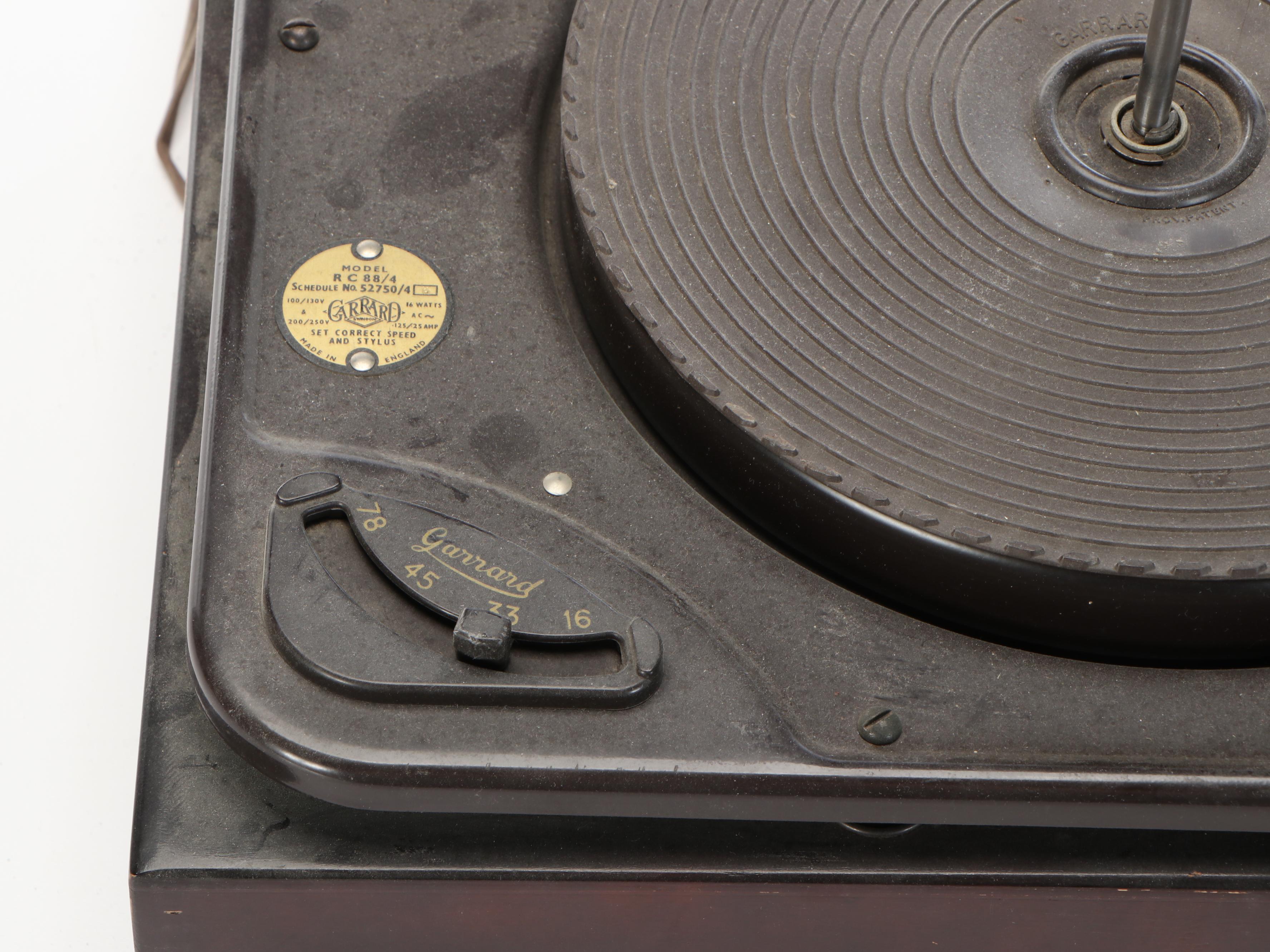 Garrard RC88 4-Speed Turntable with Heathkit WA-P2 Preamplifier