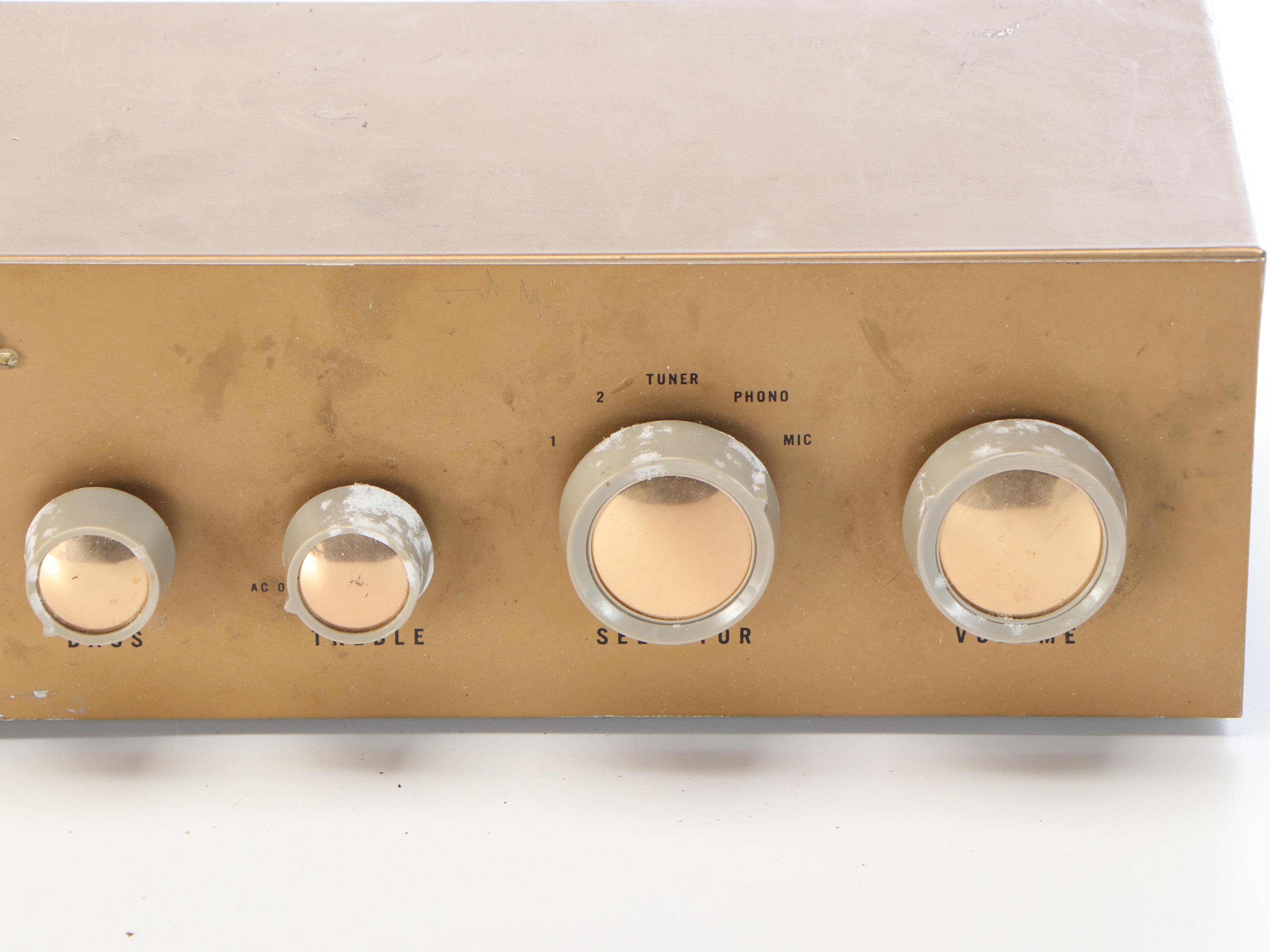 Garrard RC88 4-Speed Turntable with Heathkit WA-P2 Preamplifier