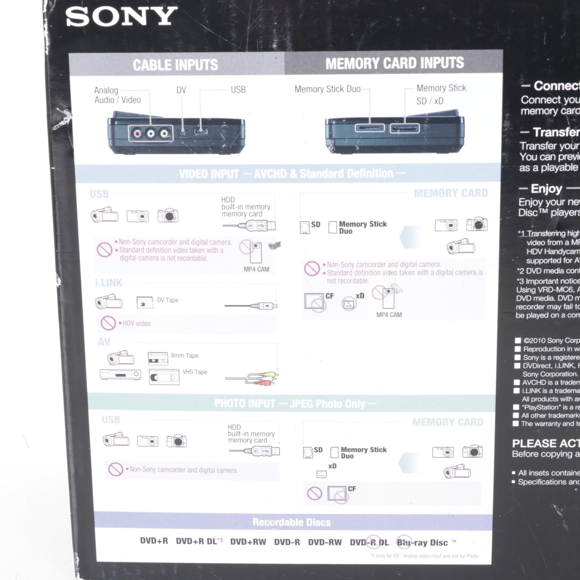 Sharper Image Night Vision Binoculars & Sony DVD Recorder