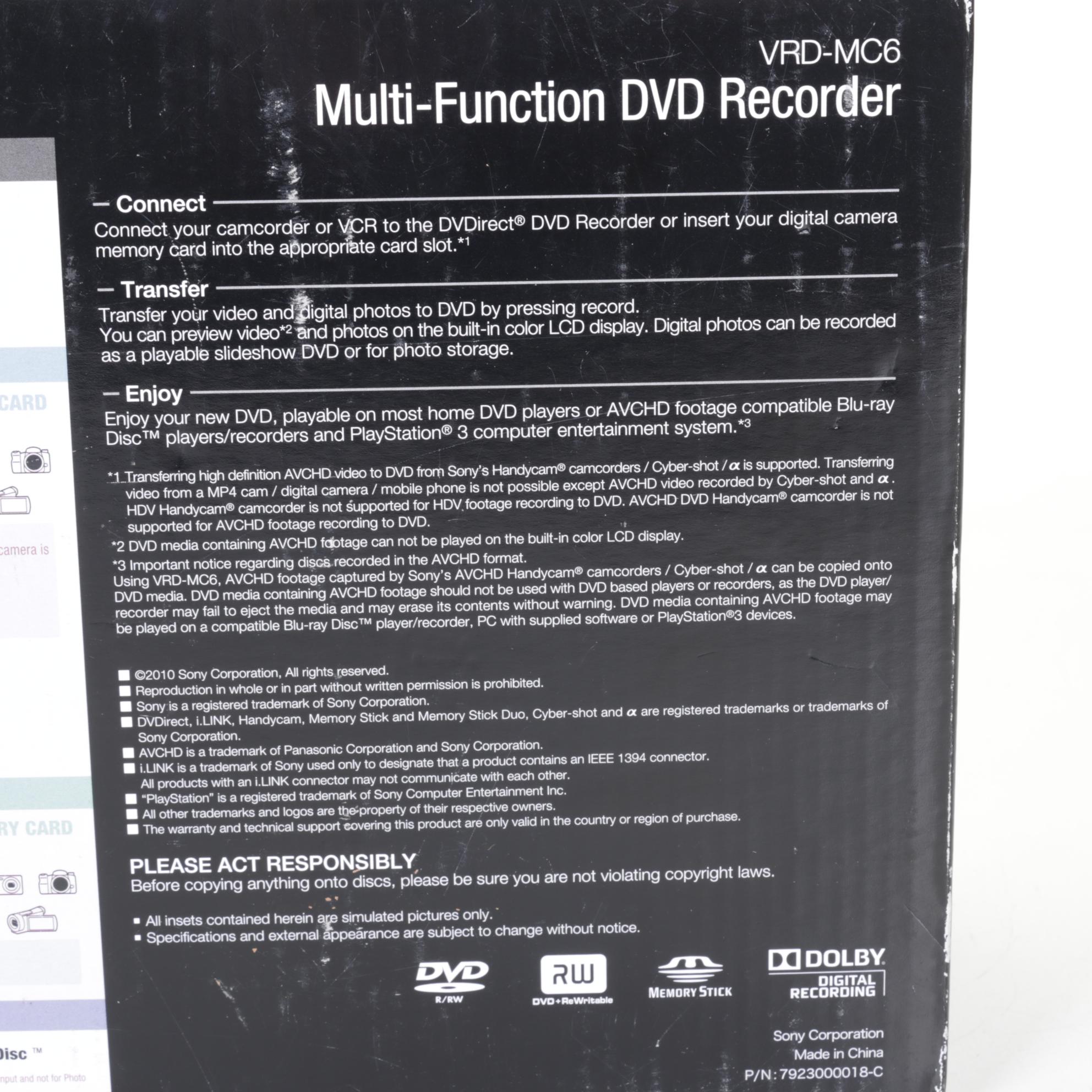 Sharper Image Night Vision Binoculars & Sony DVD Recorder