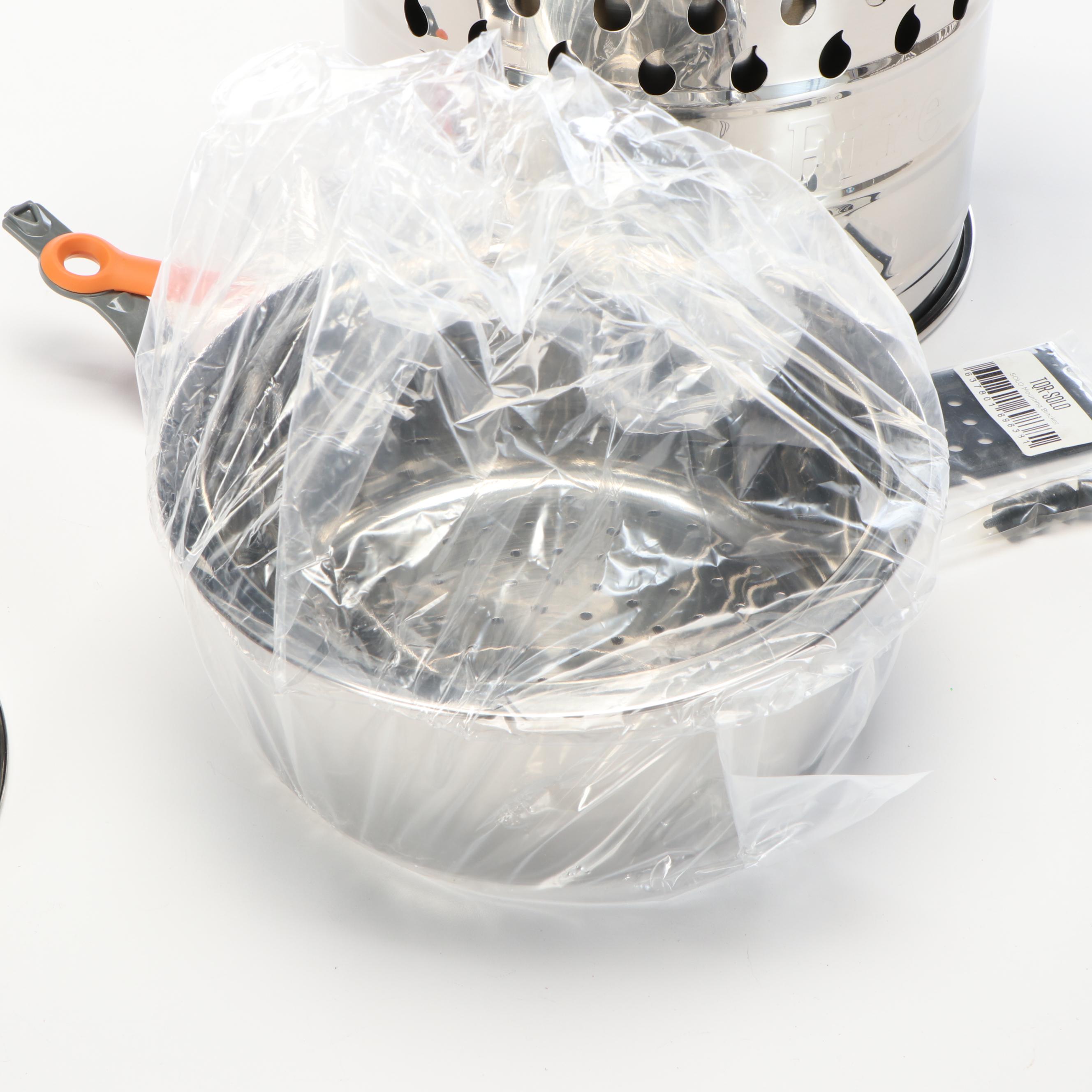 Silver Fire Stainless Steel Campfire Pot with Optimus Camp Stove and More
