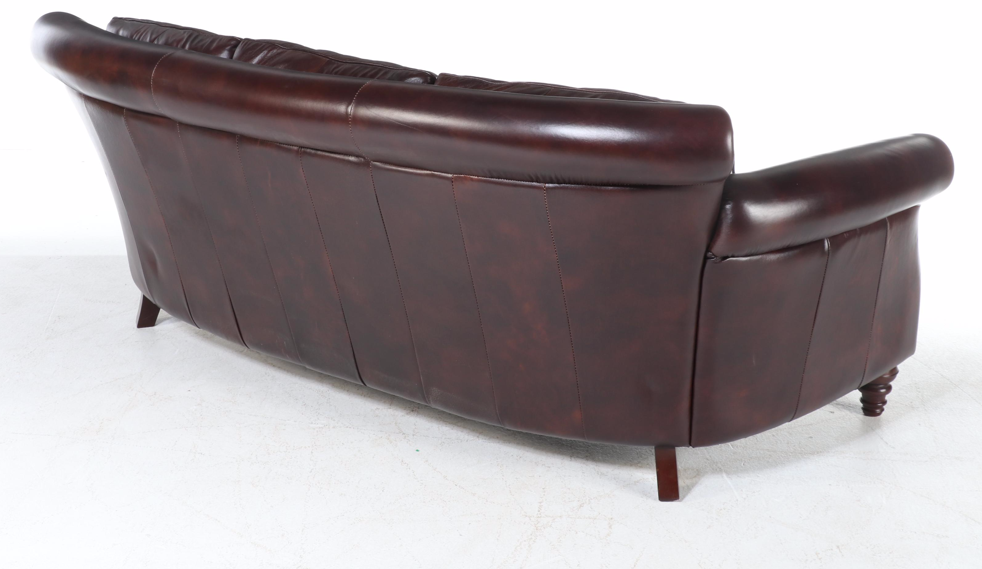 DeCoro Leather Sofa with Nailheads