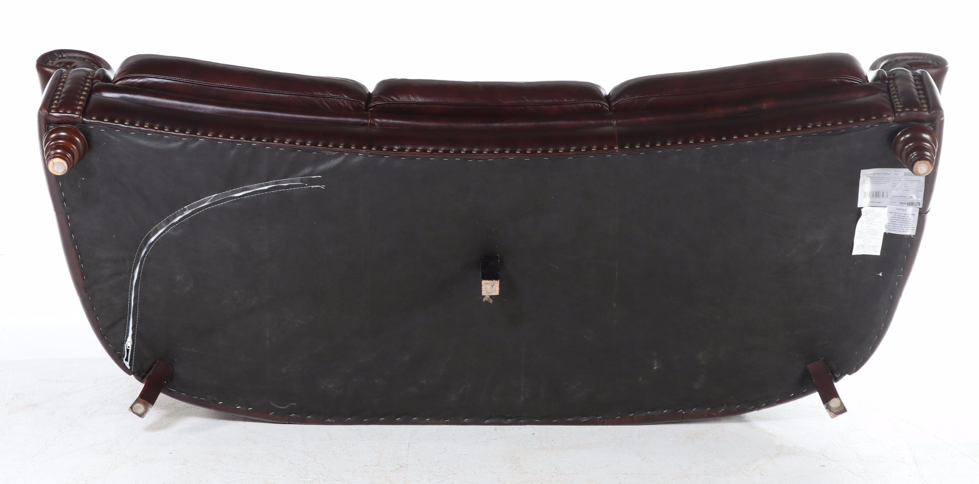 DeCoro Leather Sofa with Nailheads