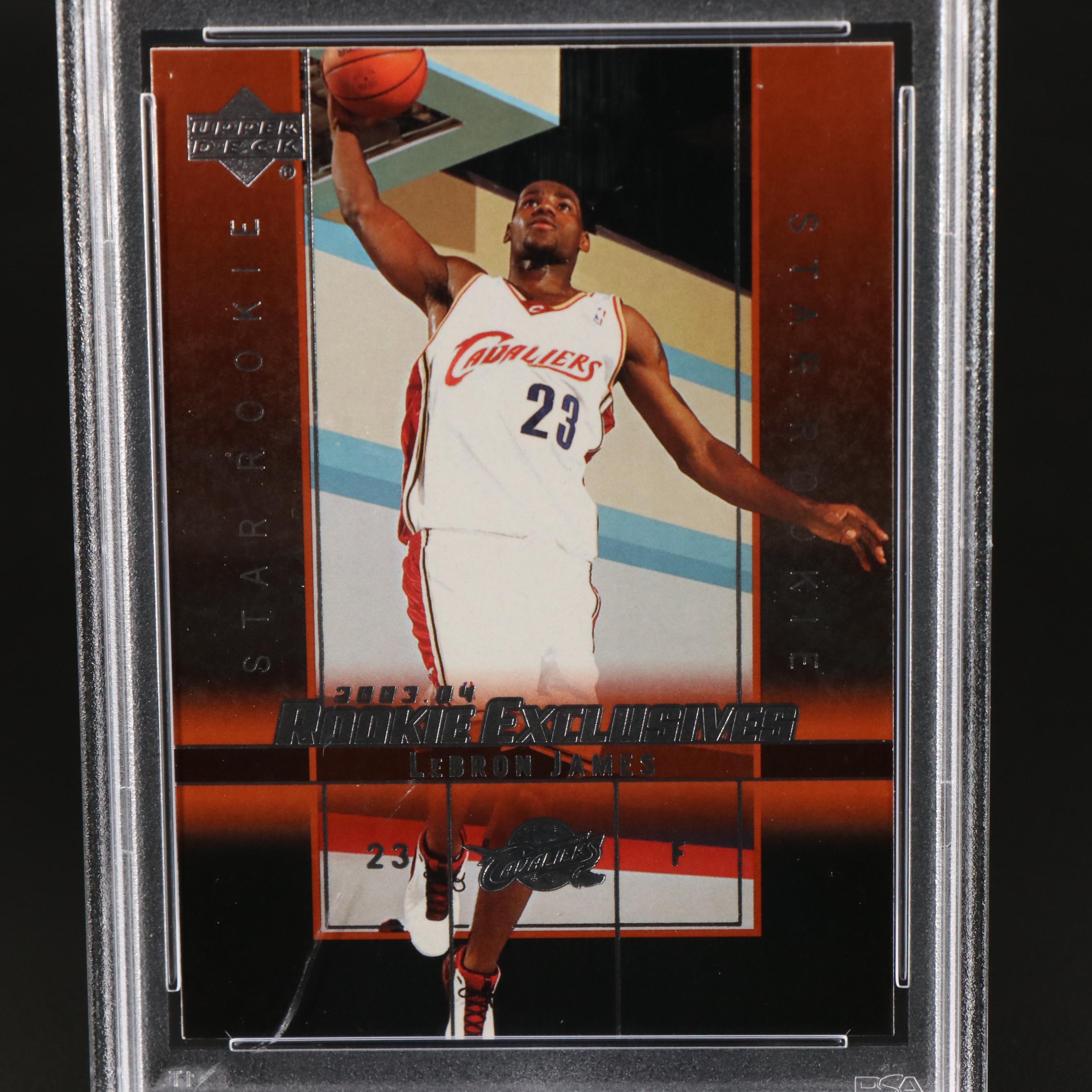 2003 Upper Deck LeBron James Rookie Exclusives Basketball Card Graded PSA 9