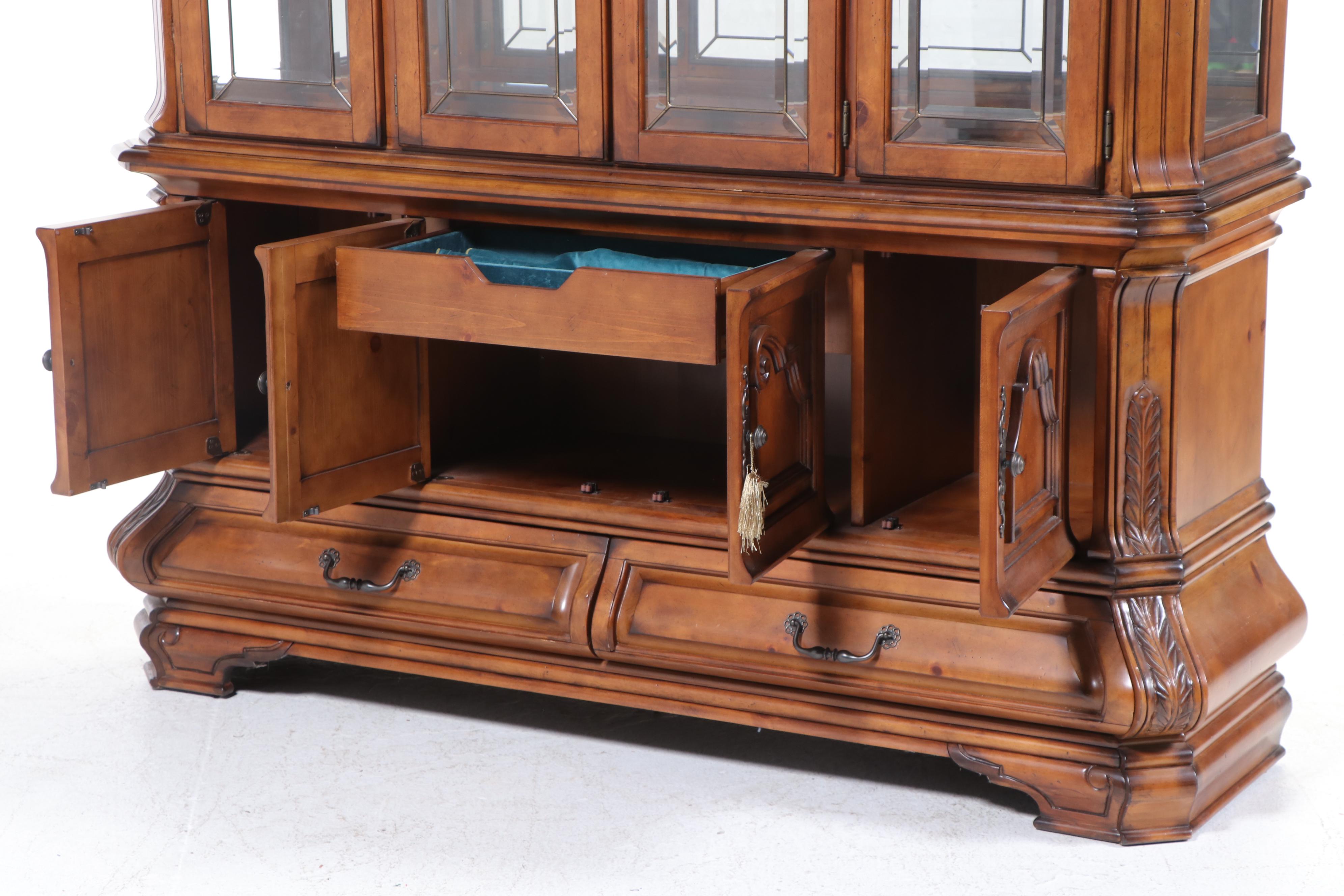 Michael Amini for AICO "Tuscano" Bombé China Cabinet