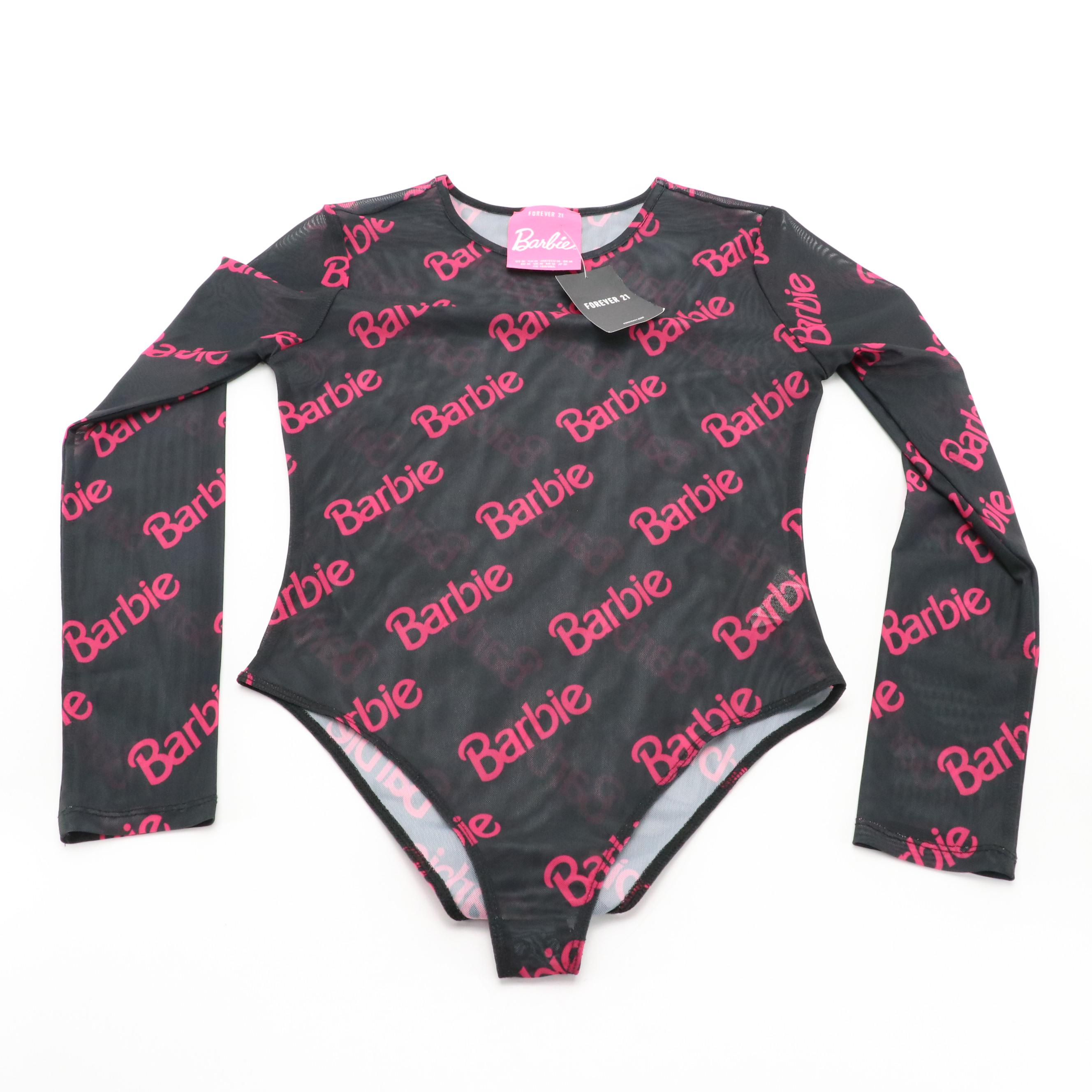 House Made Vintage Barbie Doll Tote & Forever 21 Barbie Printed Mesh Bodysuit