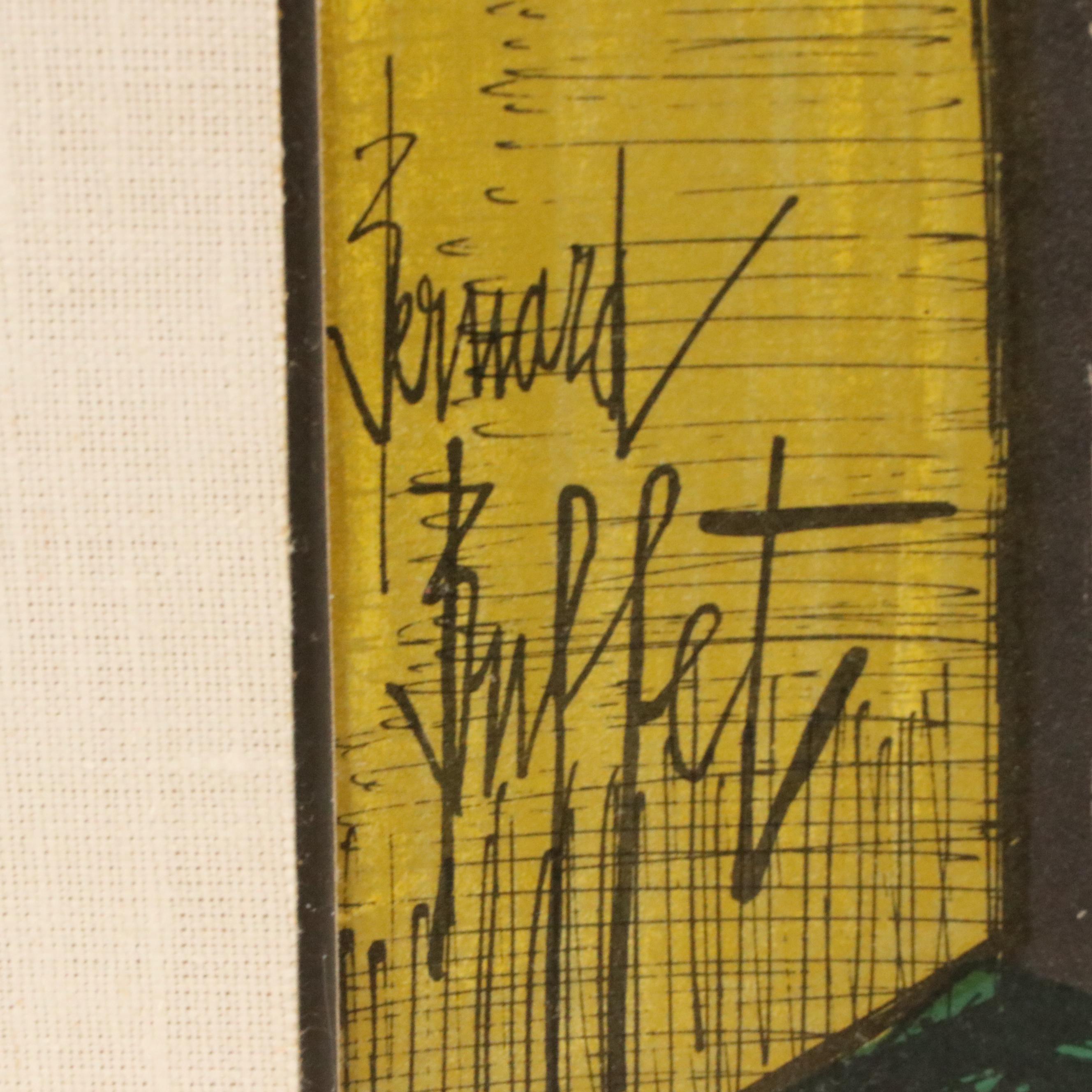 Color Lithograph After Bernard Buffet "Le Clown Jojo," Late 20th Century