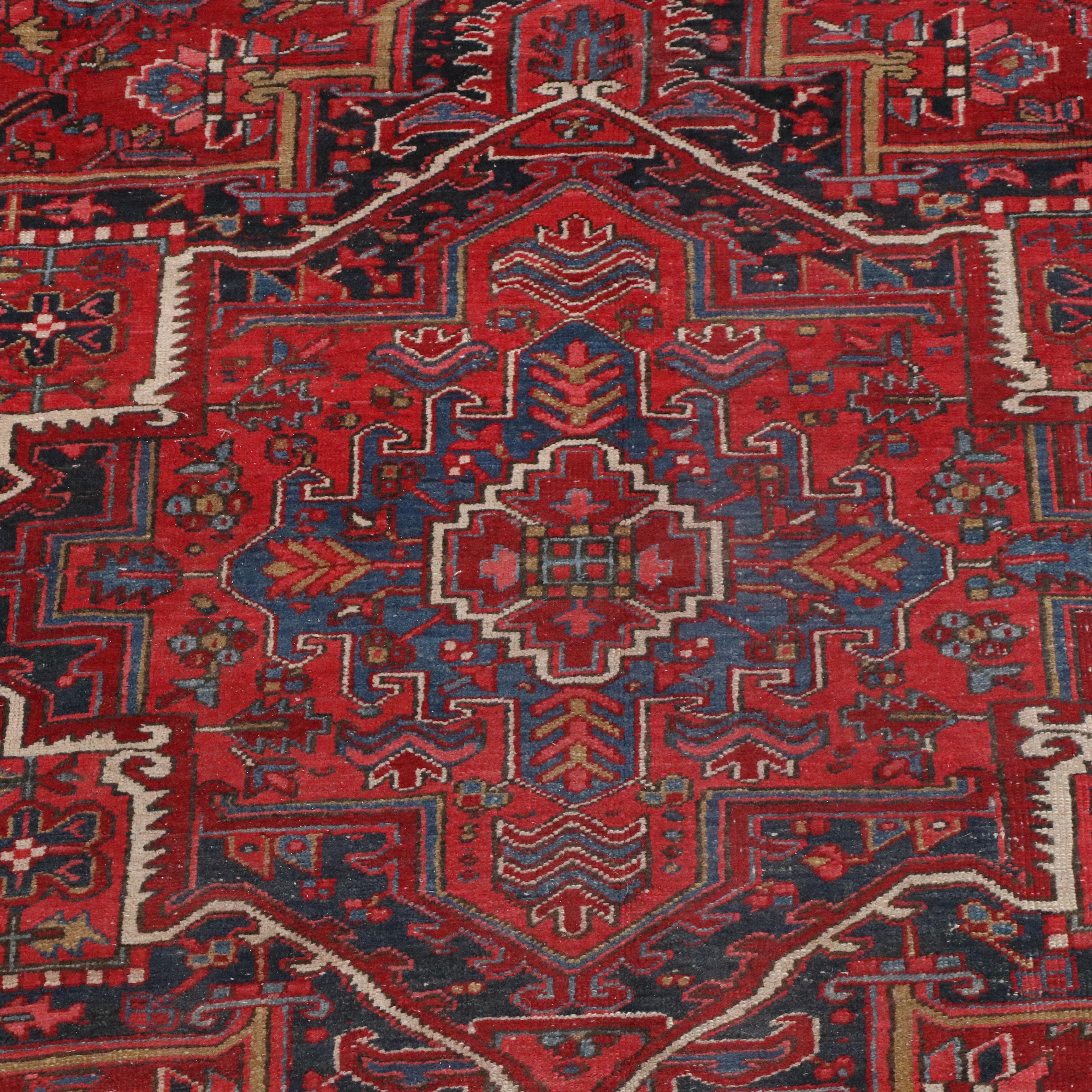8'7 x 12'1 Hand-Knotted Persian Heriz Room Sized Rug