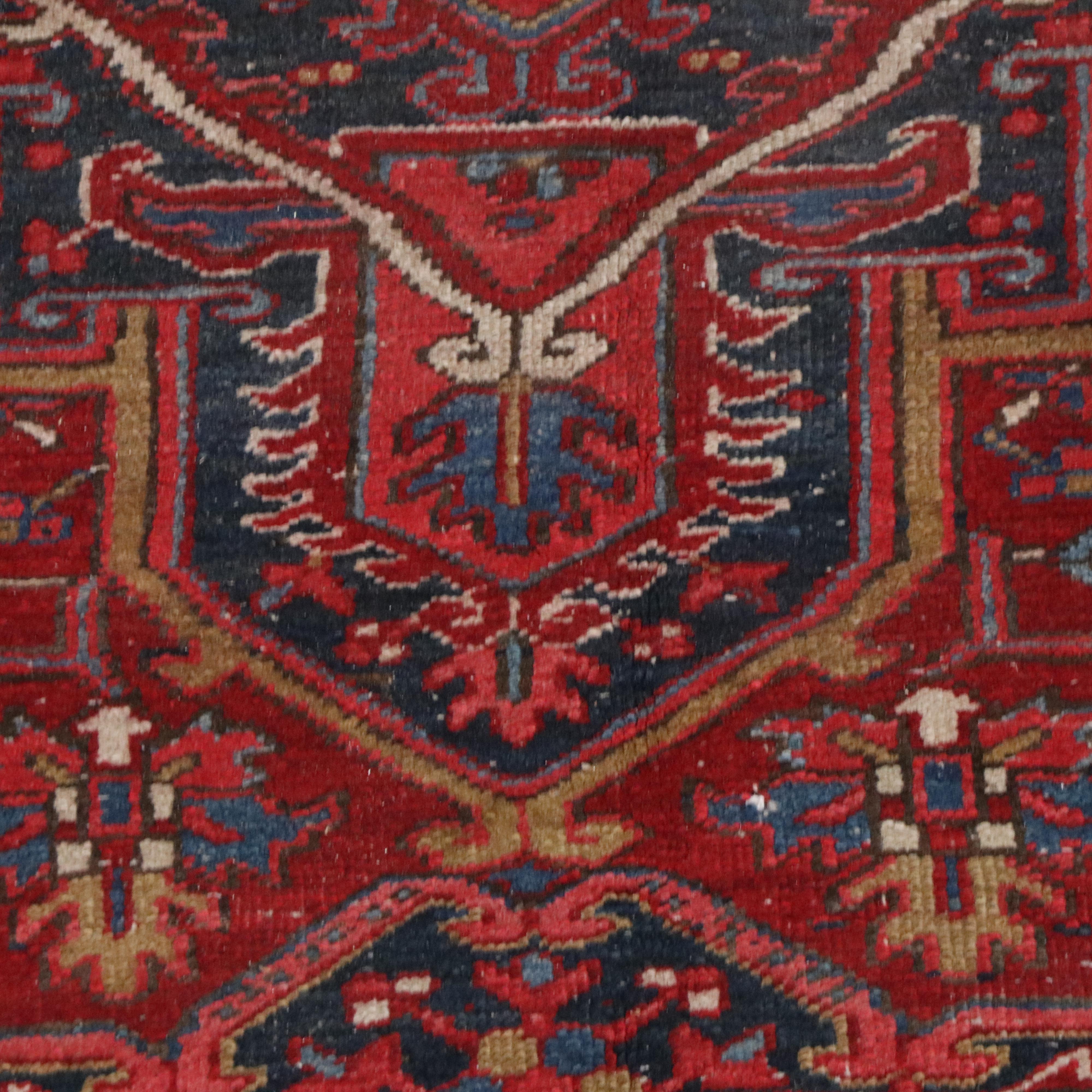 8'7 x 12'1 Hand-Knotted Persian Heriz Room Sized Rug