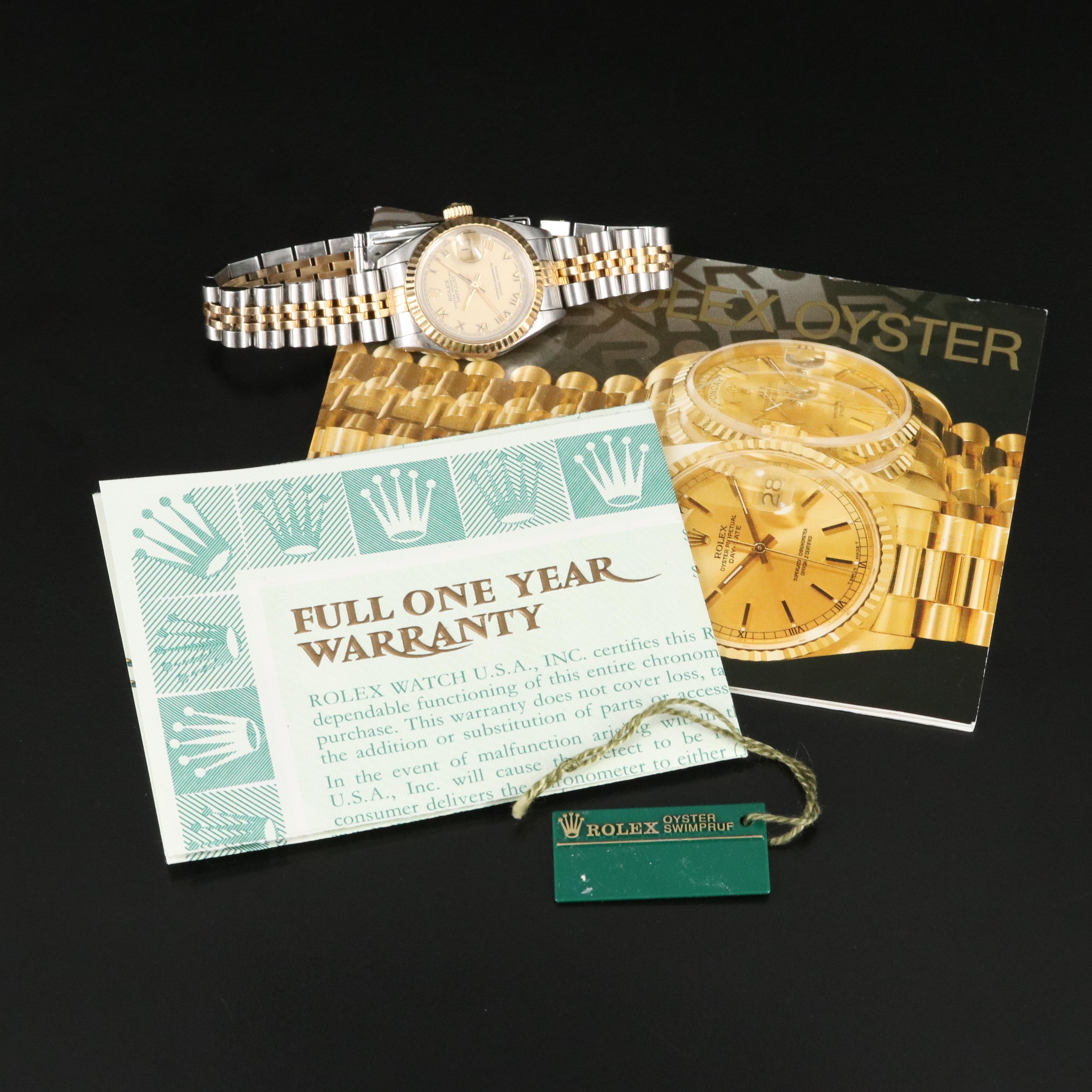 1991 Rolex Oyster Perpetual Two-Tone Datejust Watch